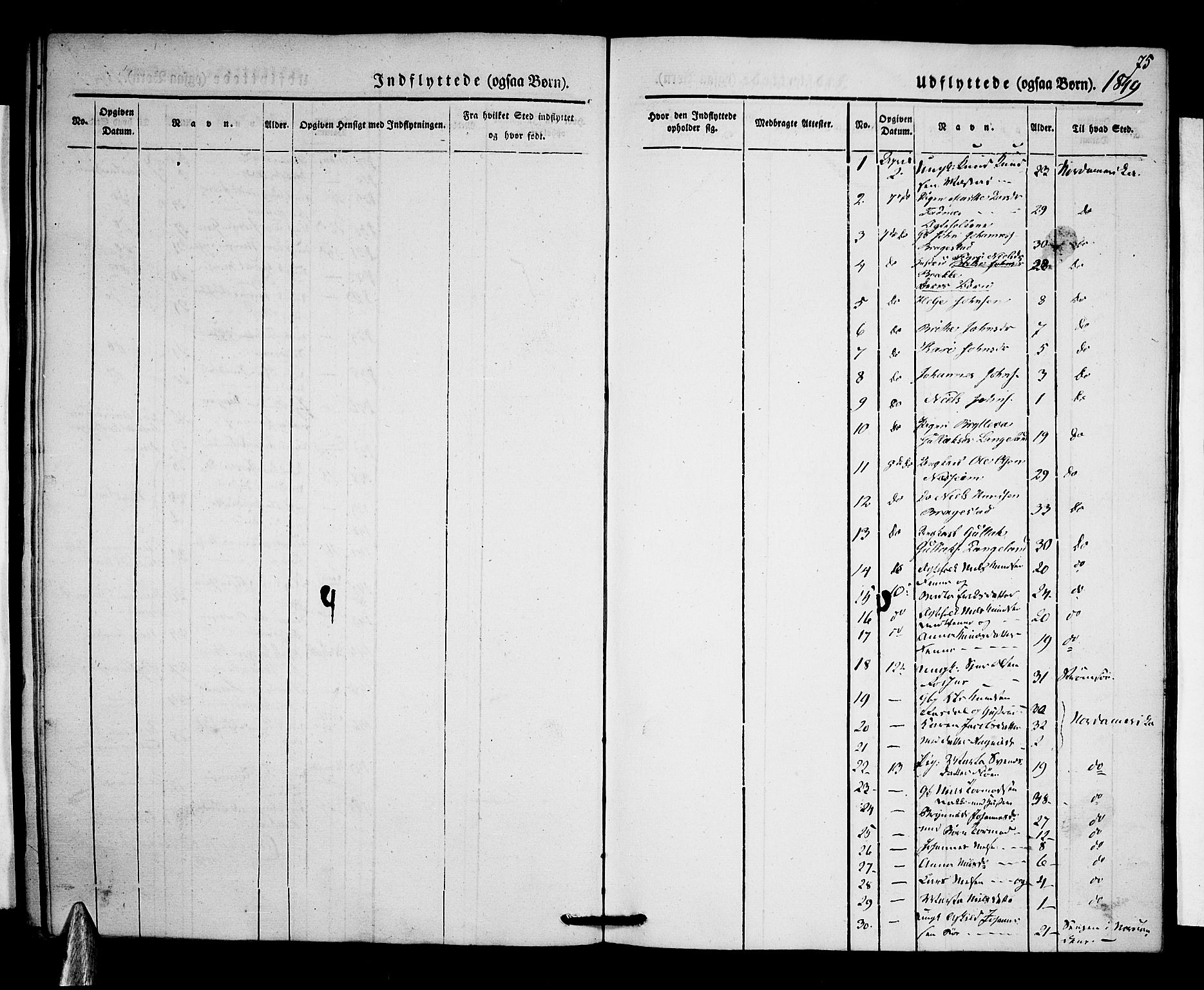 Voss sokneprestembete, SAB/A-79001/H/Haa: Parish register (official) no. A 15, 1845-1855, p. 75