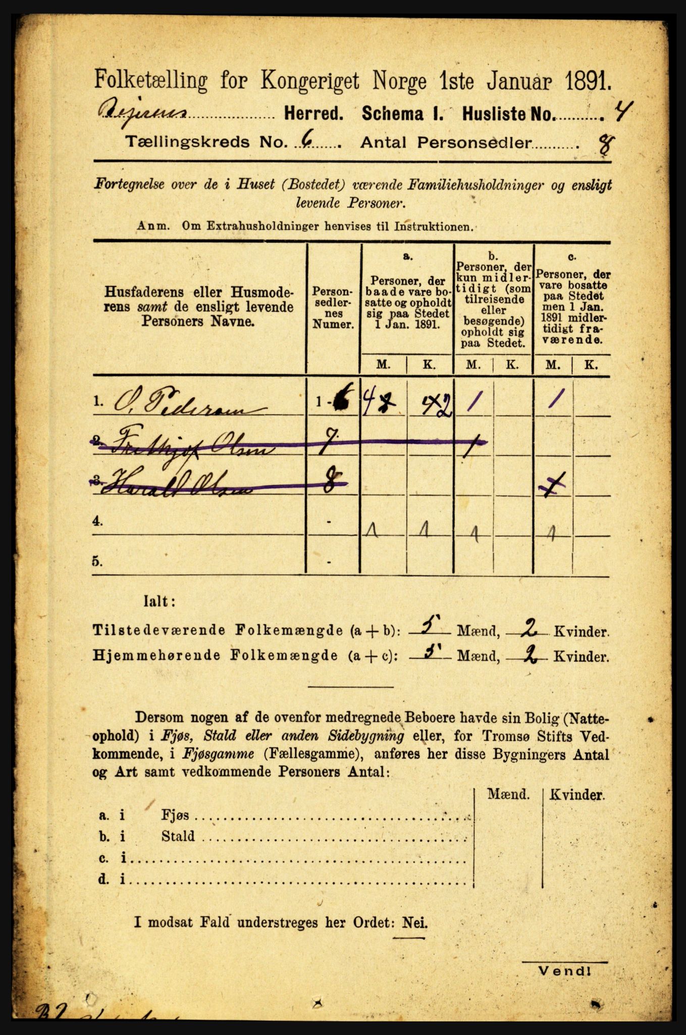 RA, 1891 census for 1839 Beiarn, 1891, p. 1858