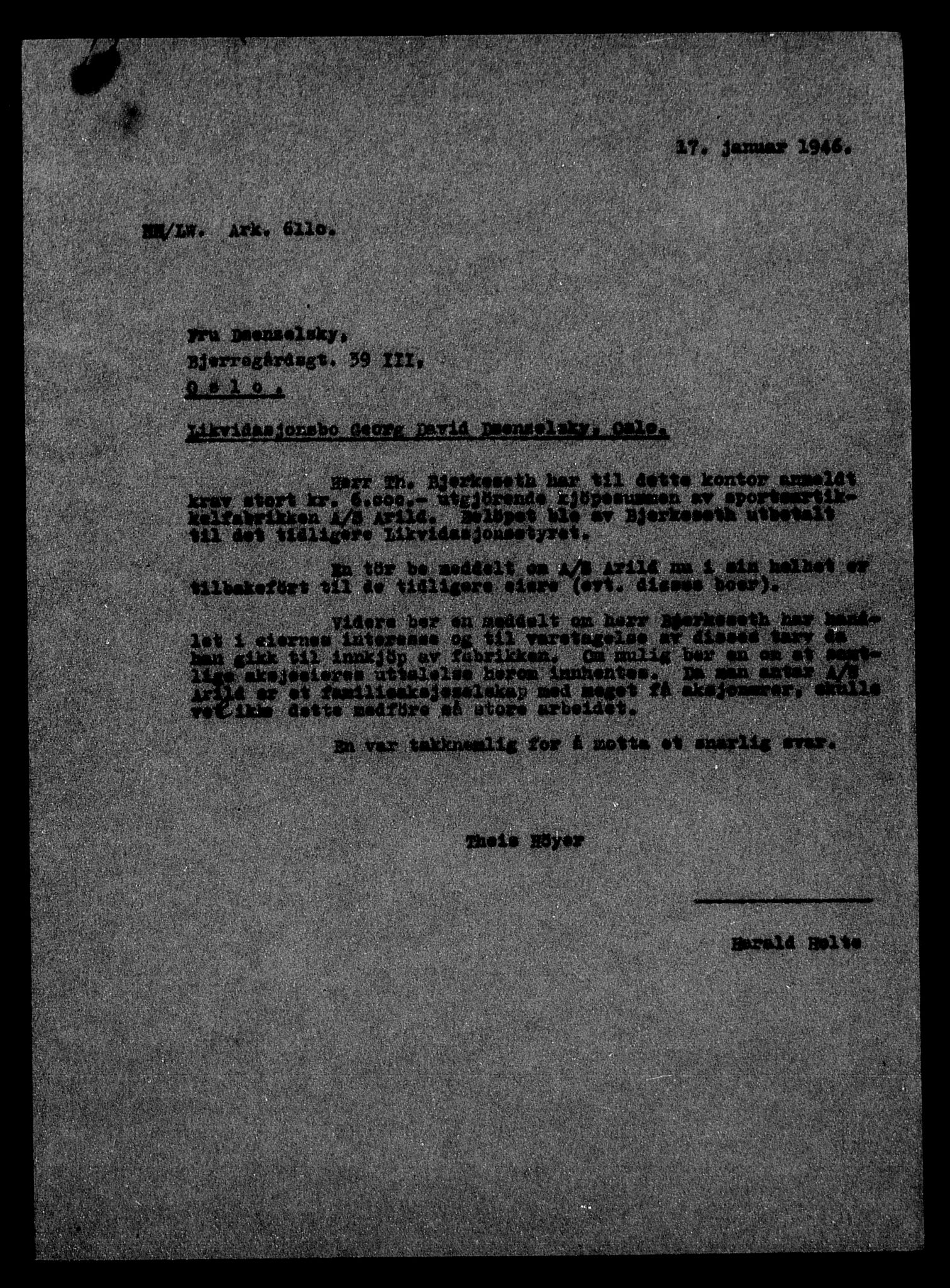 Justisdepartementet, Tilbakeføringskontoret for inndratte formuer, AV/RA-S-1564/H/Hc/Hcc/L0931: --, 1945-1947, p. 313