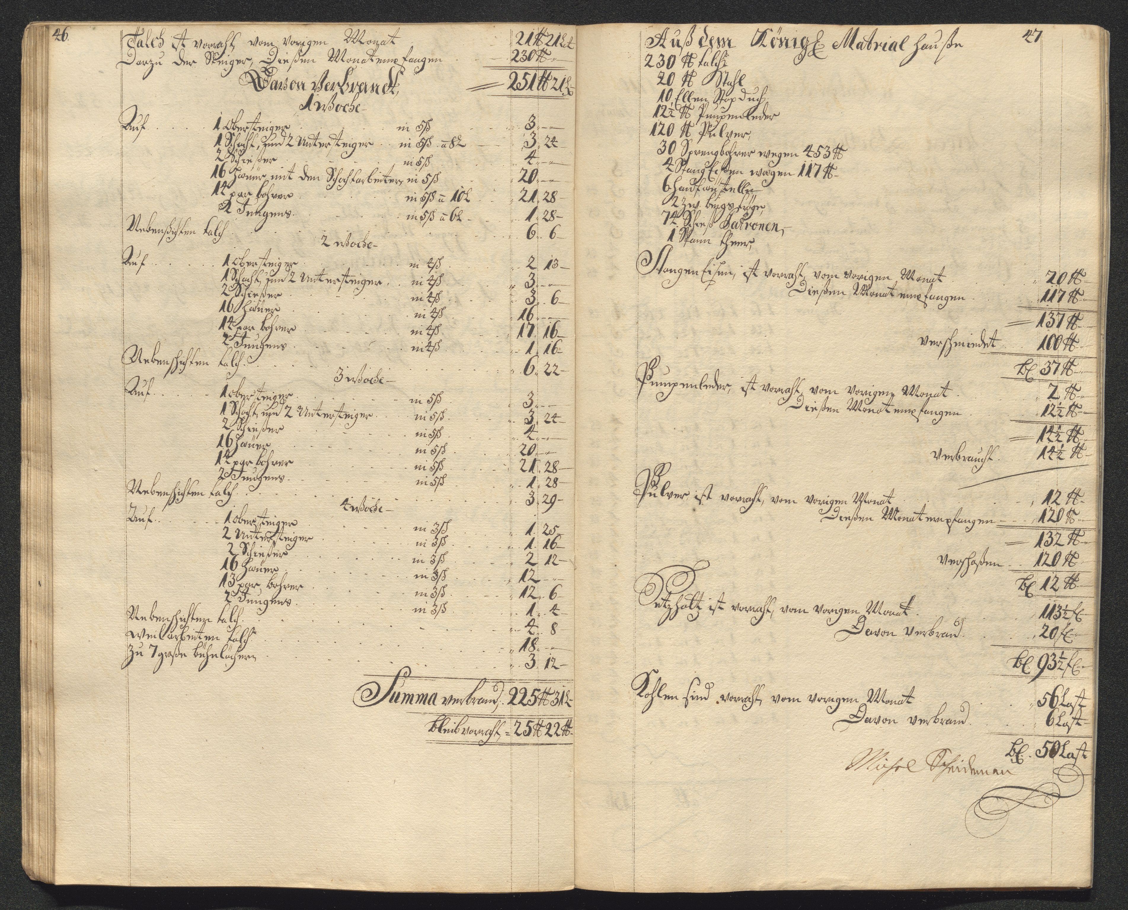 Kongsberg Sølvverk 1623-1816, AV/SAKO-EA-3135/001/D/Dc/Dcd/L0099: Utgiftsregnskap for gruver m.m., 1710, p. 261