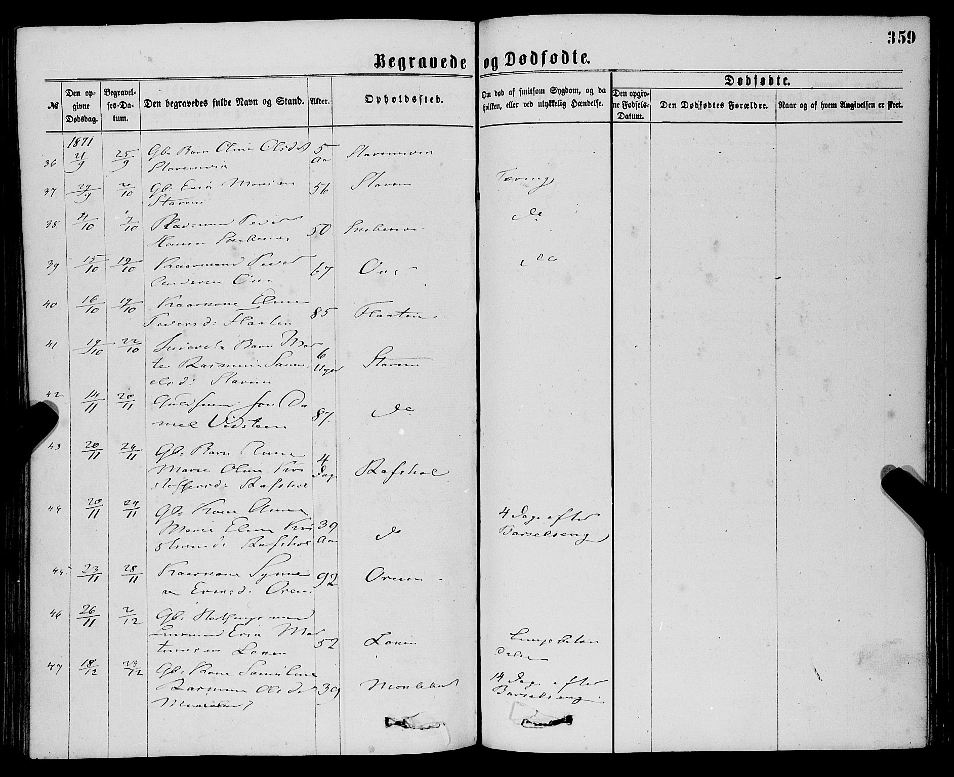 Eid sokneprestembete, SAB/A-82301/H/Haa/Haaa/L0010: Parish register (official) no. A 10, 1867-1878, p. 359