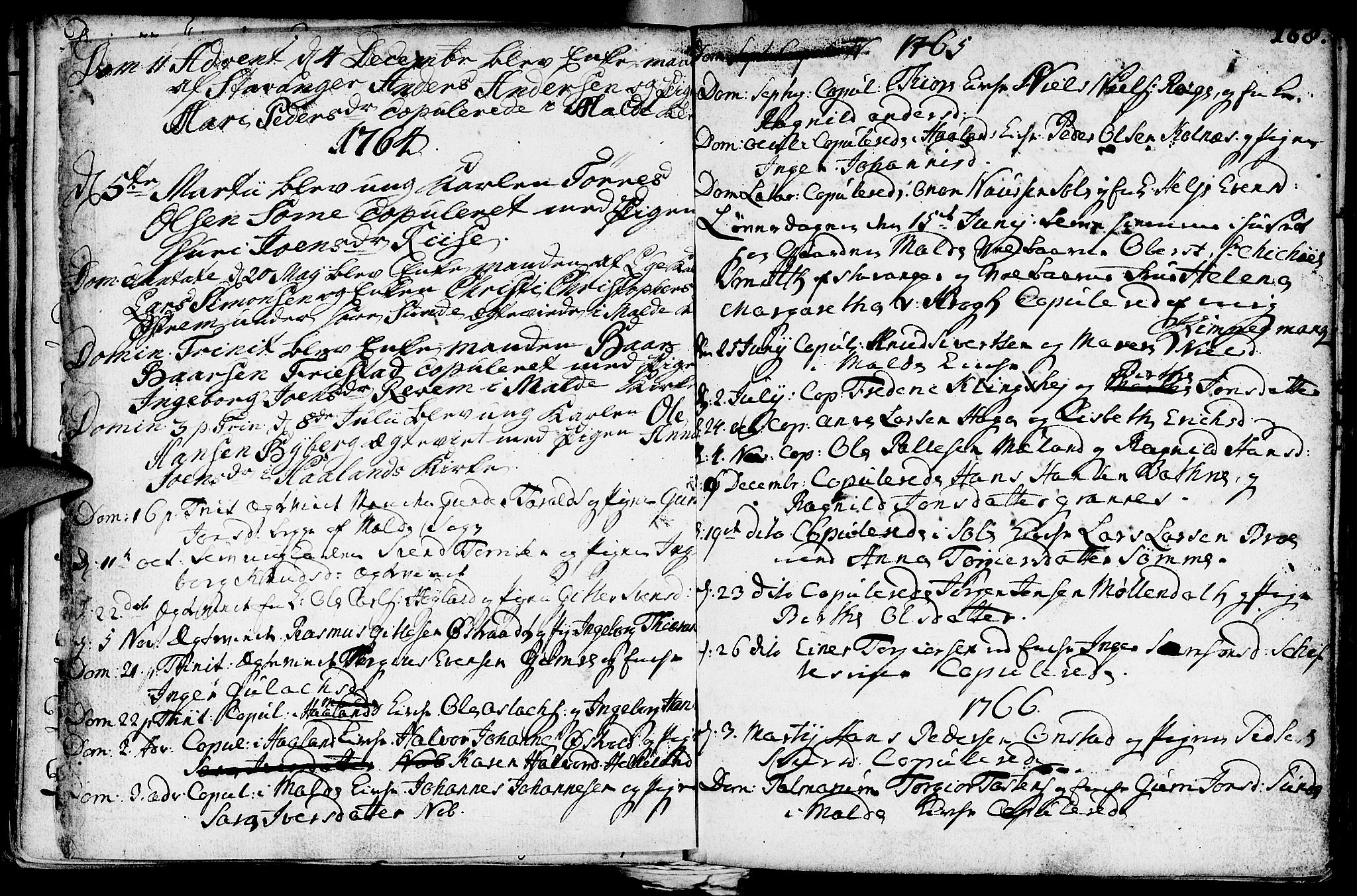 Håland sokneprestkontor, AV/SAST-A-101802/001/30BA/L0002: Parish register (official) no. A 2, 1722-1794, p. 168