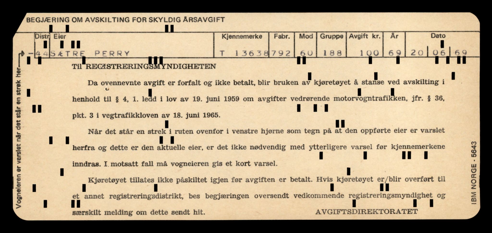 Møre og Romsdal vegkontor - Ålesund trafikkstasjon, AV/SAT-A-4099/F/Fe/L0040: Registreringskort for kjøretøy T 13531 - T 13709, 1927-1998, p. 1873