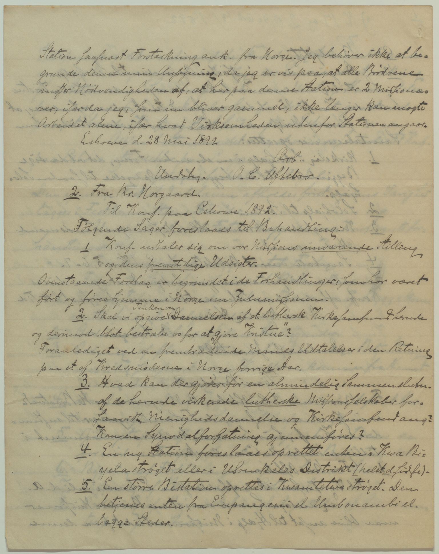 Det Norske Misjonsselskap - hovedadministrasjonen, VID/MA-A-1045/D/Da/Daa/L0039/0005: Konferansereferat og årsberetninger / Konferansereferat fra Sør-Afrika., 1892