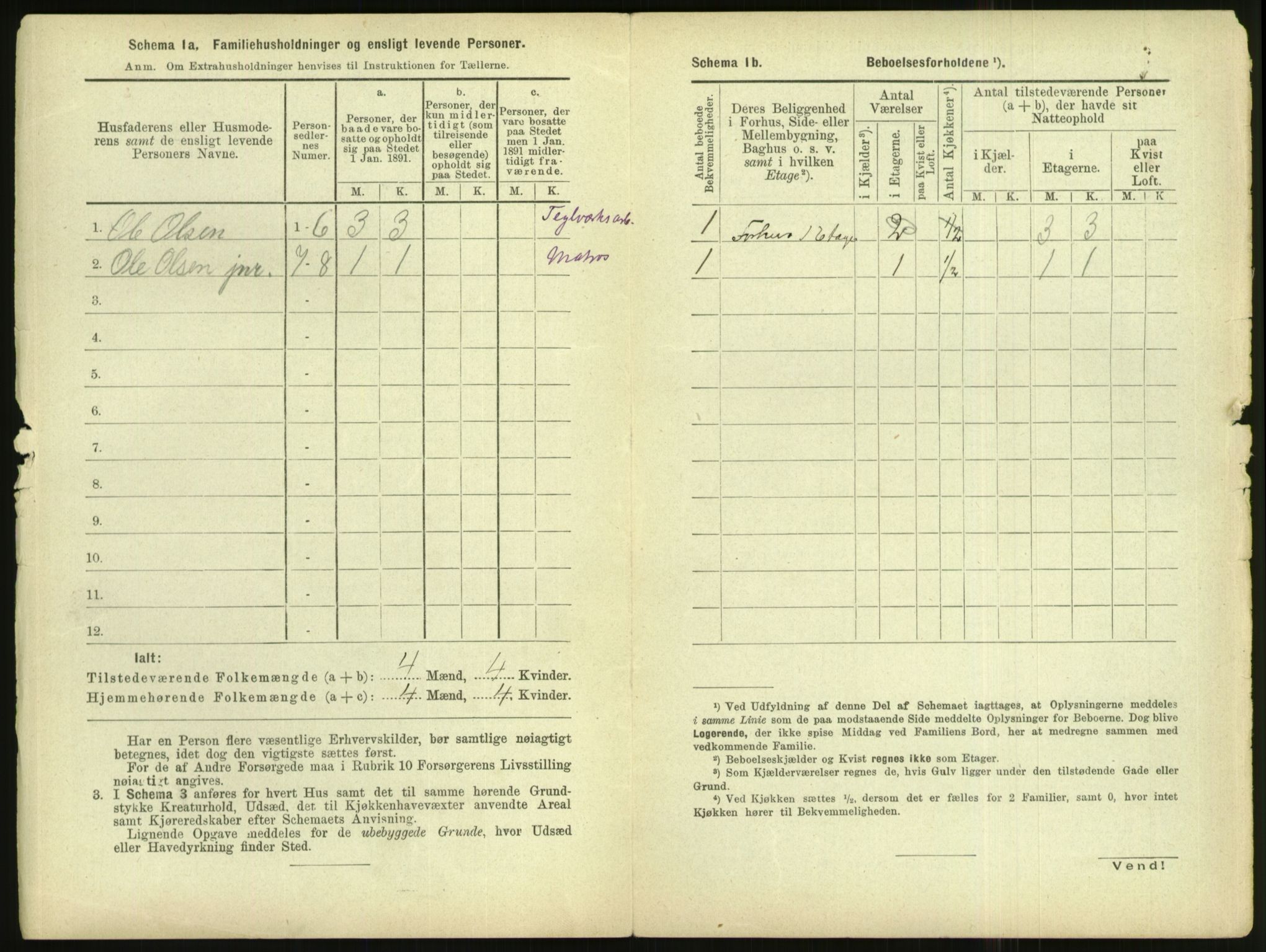 RA, 1891 census for 1102 Sandnes, 1891, p. 18