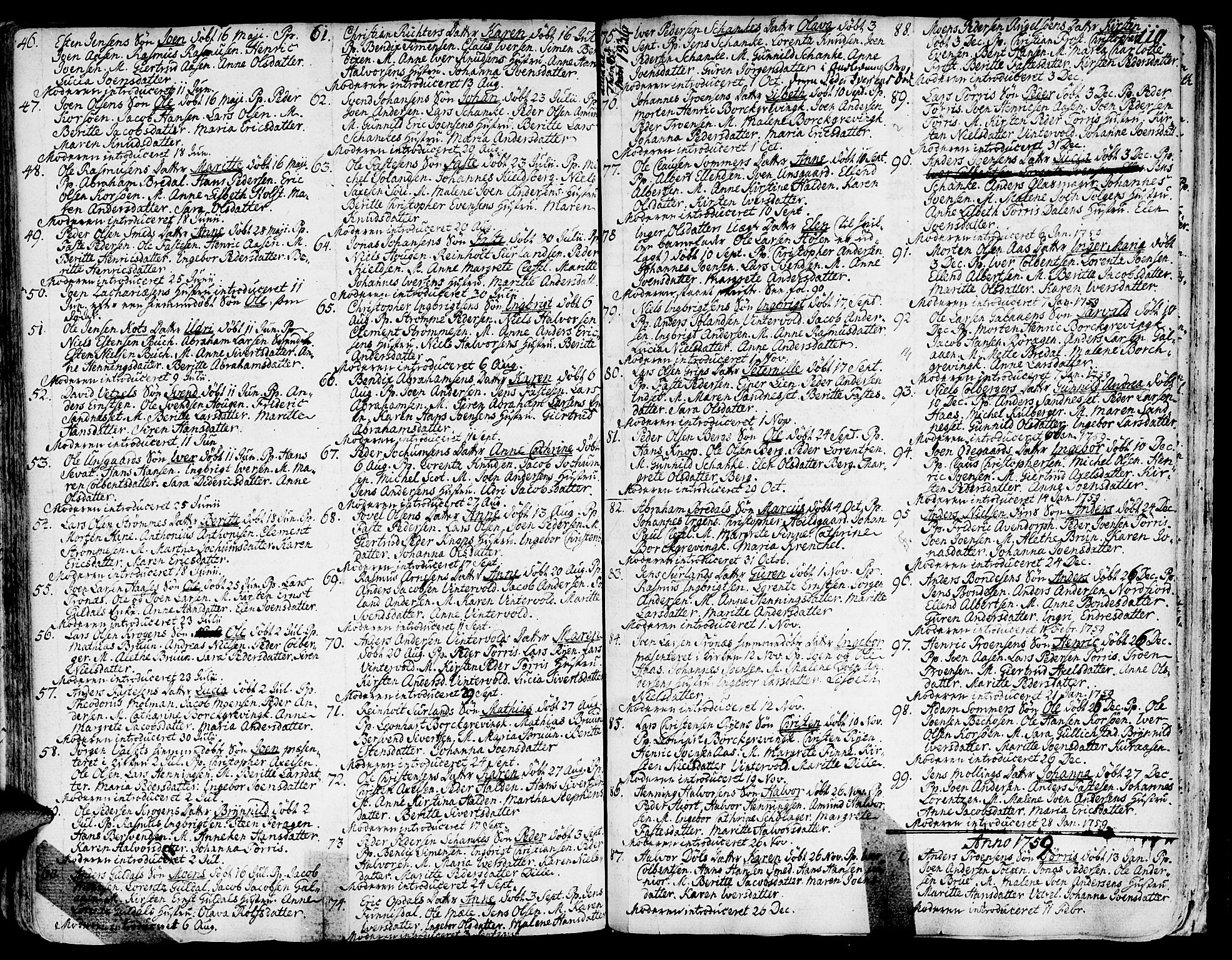 Ministerialprotokoller, klokkerbøker og fødselsregistre - Sør-Trøndelag, SAT/A-1456/681/L0925: Parish register (official) no. 681A03, 1727-1766, p. 110