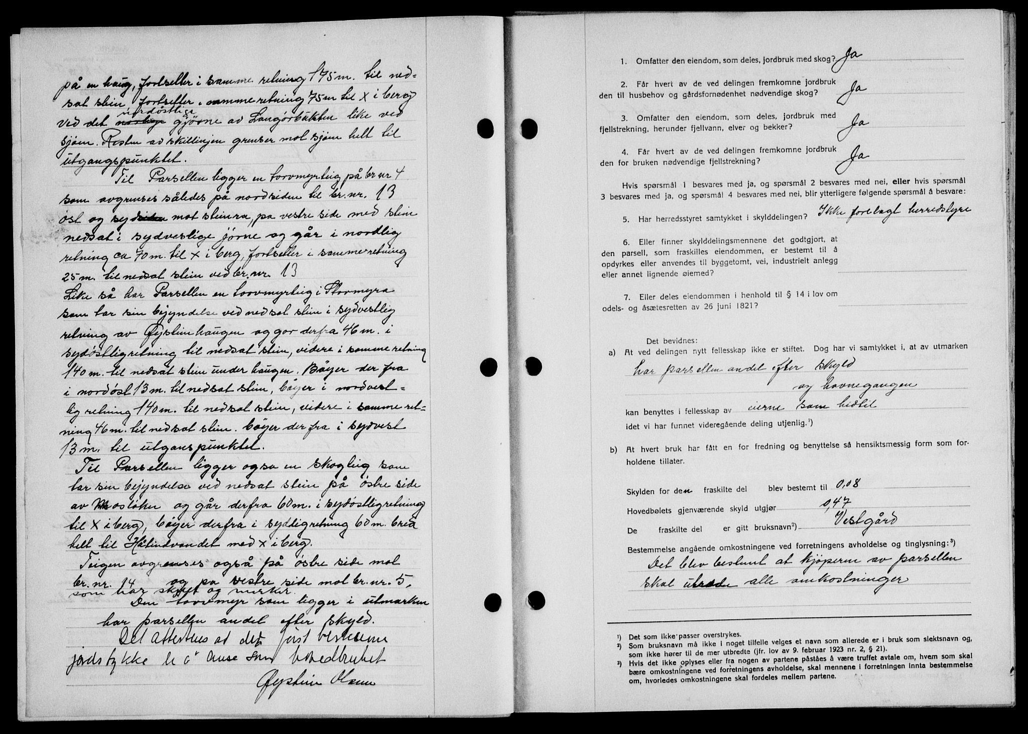 Lofoten sorenskriveri, SAT/A-0017/1/2/2C/L0001a: Mortgage book no. 1a, 1936-1937, Diary no: : 1088/1936