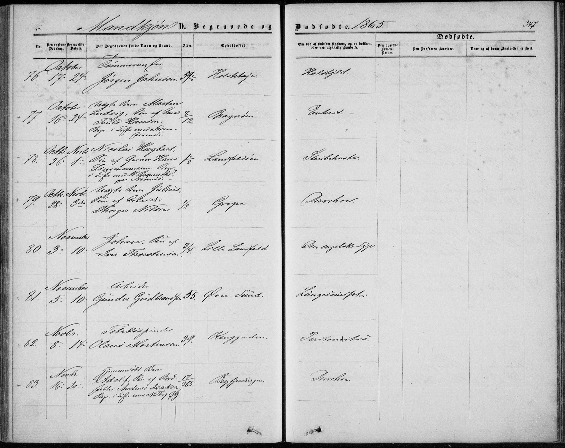 Bragernes kirkebøker, SAKO/A-6/F/Fb/L0003: Parish register (official) no. II 3, 1860-1868, p. 347