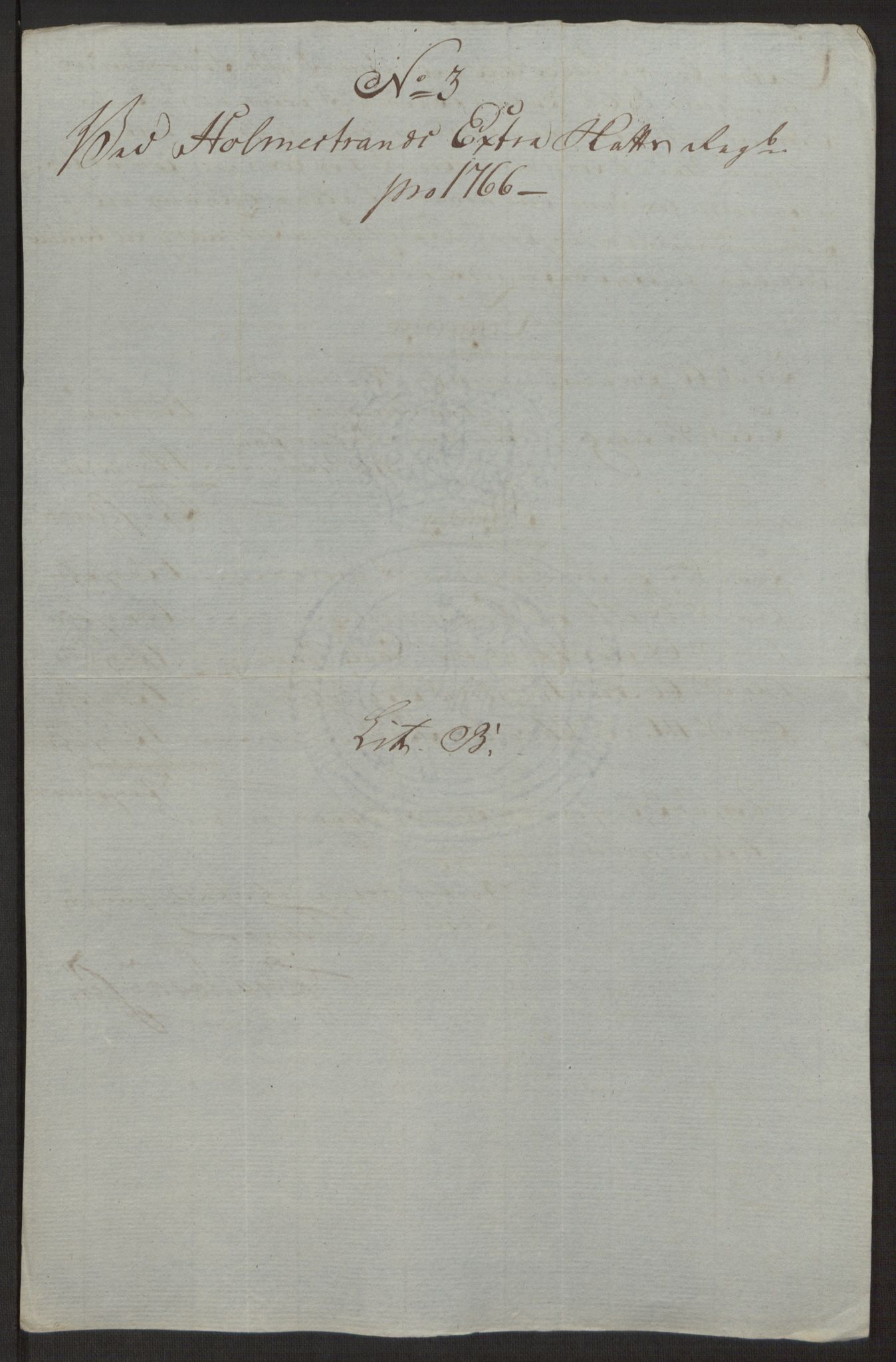 Rentekammeret inntil 1814, Reviderte regnskaper, Byregnskaper, AV/RA-EA-4066/R/Rh/L0163/0001: [H4] Kontribusjonsregnskap / Ekstraskatt, Holmestrand, 1762-1772, p. 264