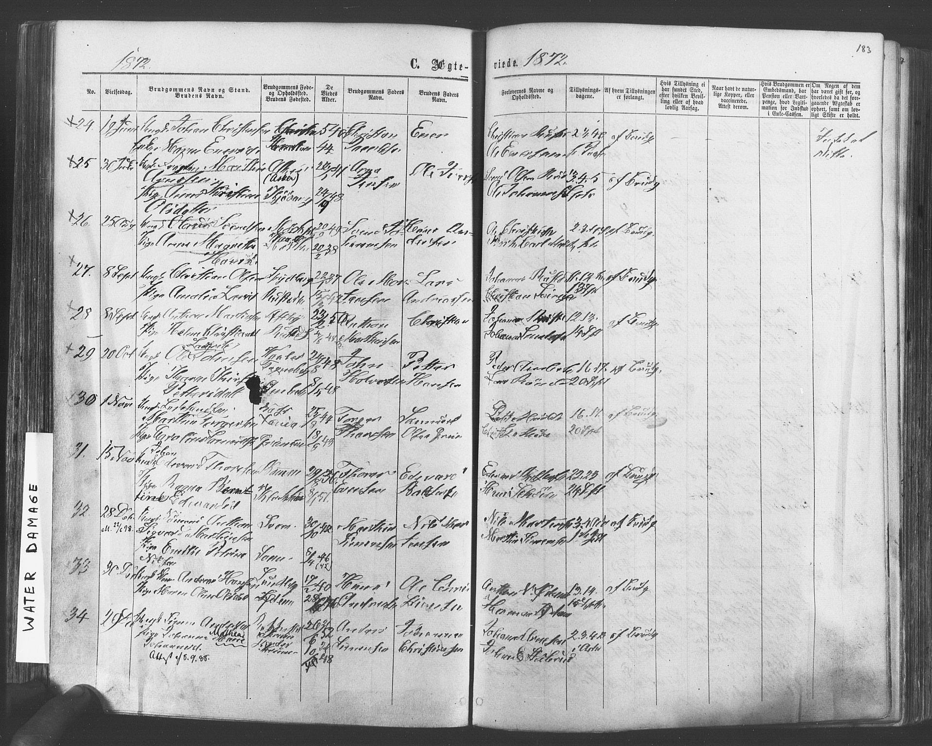 Vestby prestekontor Kirkebøker, SAO/A-10893/F/Fa/L0008: Parish register (official) no. I 8, 1863-1877, p. 183