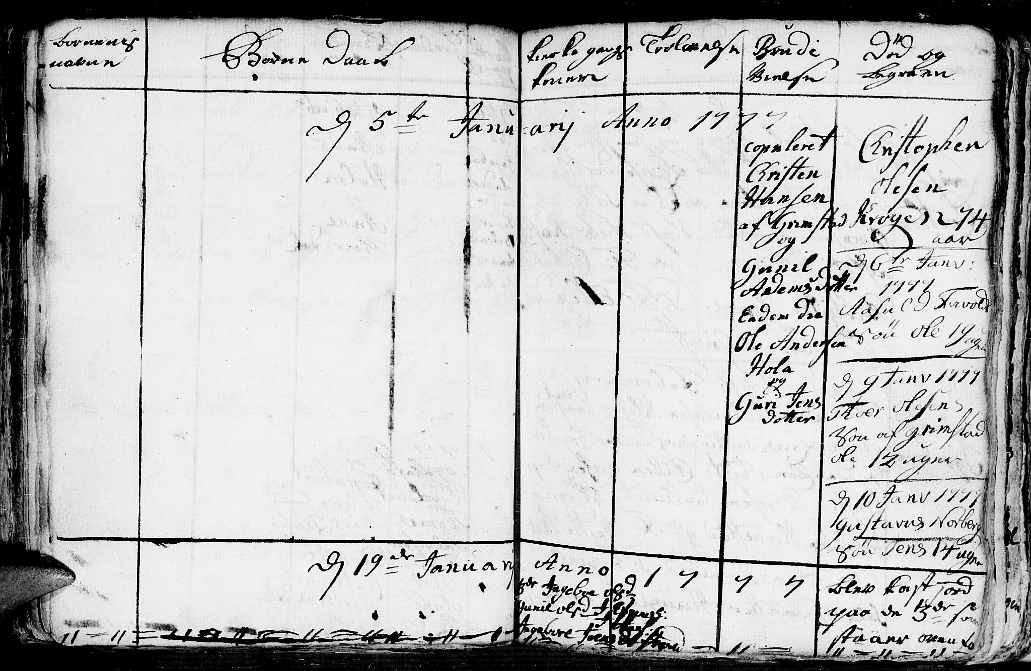 Fjære sokneprestkontor, AV/SAK-1111-0011/F/Fb/L0004: Parish register (copy) no. B 4, 1766-1785, p. 134b-135a