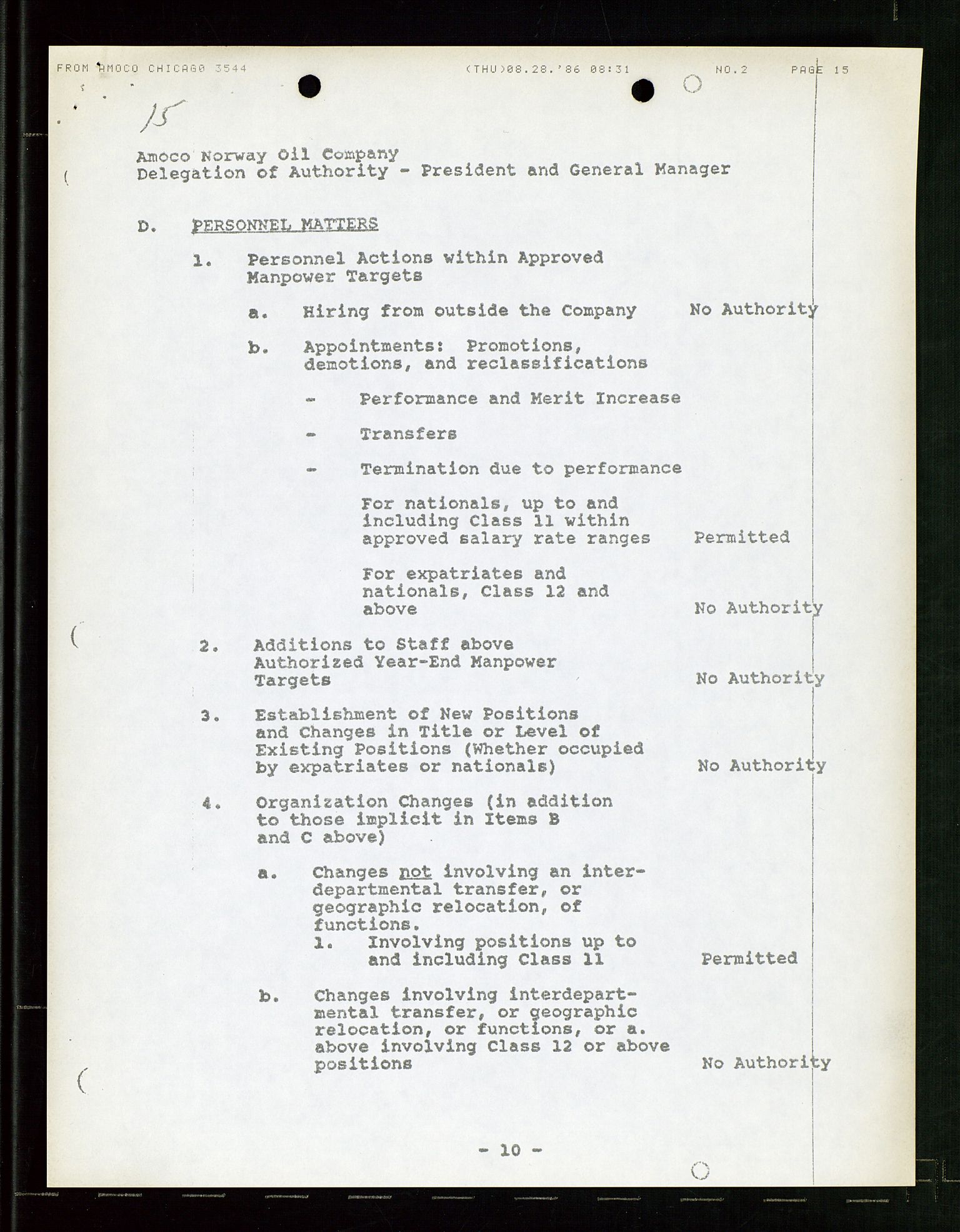 Pa 1740 - Amoco Norway Oil Company, AV/SAST-A-102405/22/A/Aa/L0001: Styreprotokoller og sakspapirer, 1965-1999, p. 79