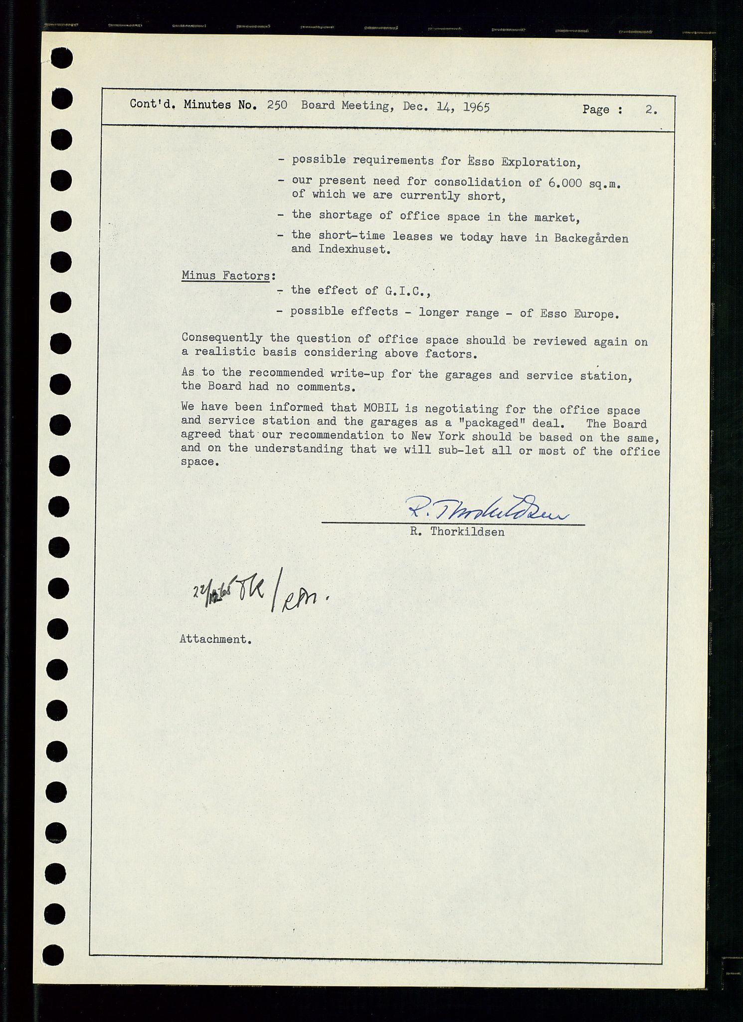 Pa 0982 - Esso Norge A/S, AV/SAST-A-100448/A/Aa/L0002/0001: Den administrerende direksjon Board minutes (styrereferater) / Den administrerende direksjon Board minutes (styrereferater), 1965, p. 8