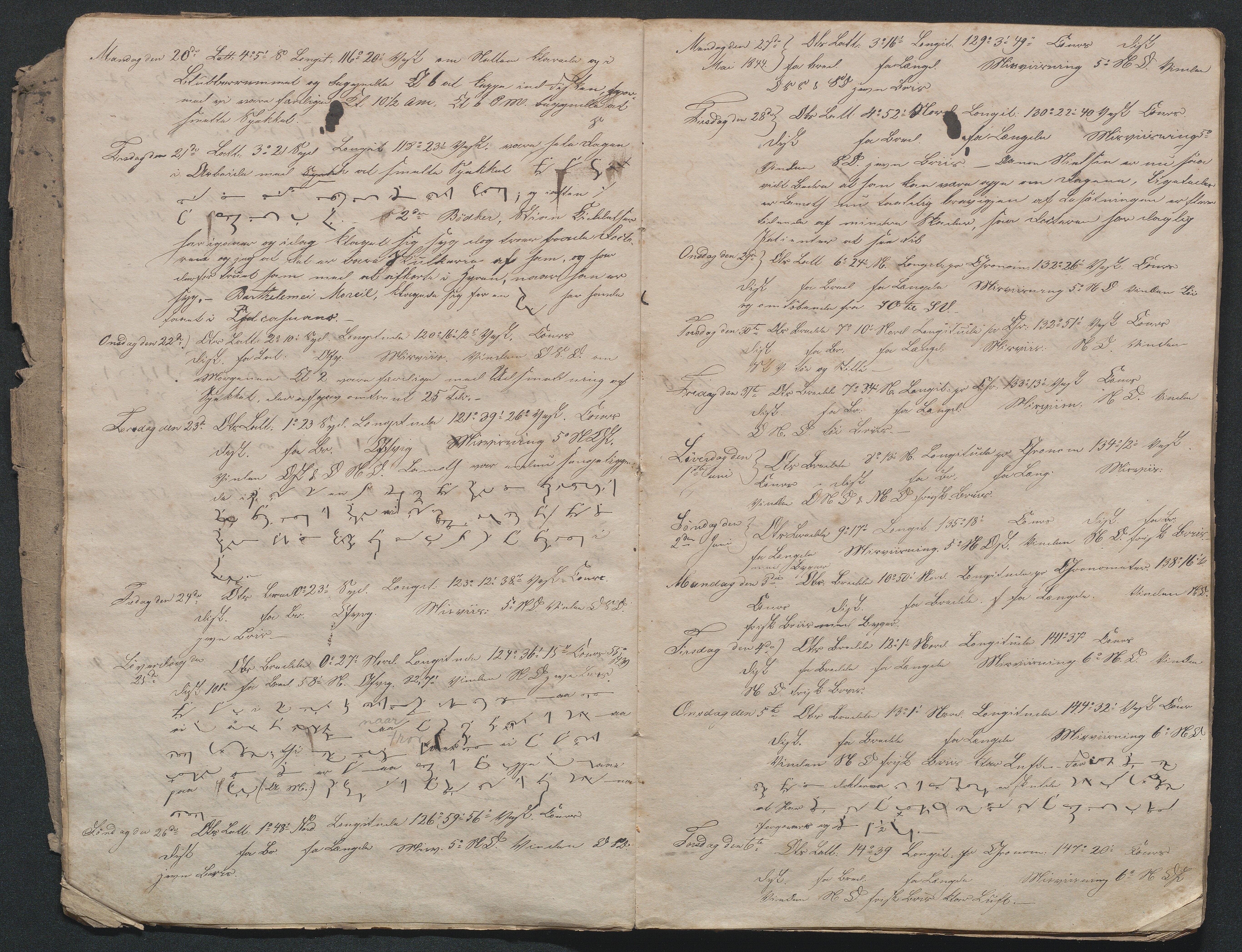 Kaptein Crawfurds dagbok, AAMA/PA-3193/Y/Y01/L0001: Kaptein Crawfurds dagbok, 1843-1846