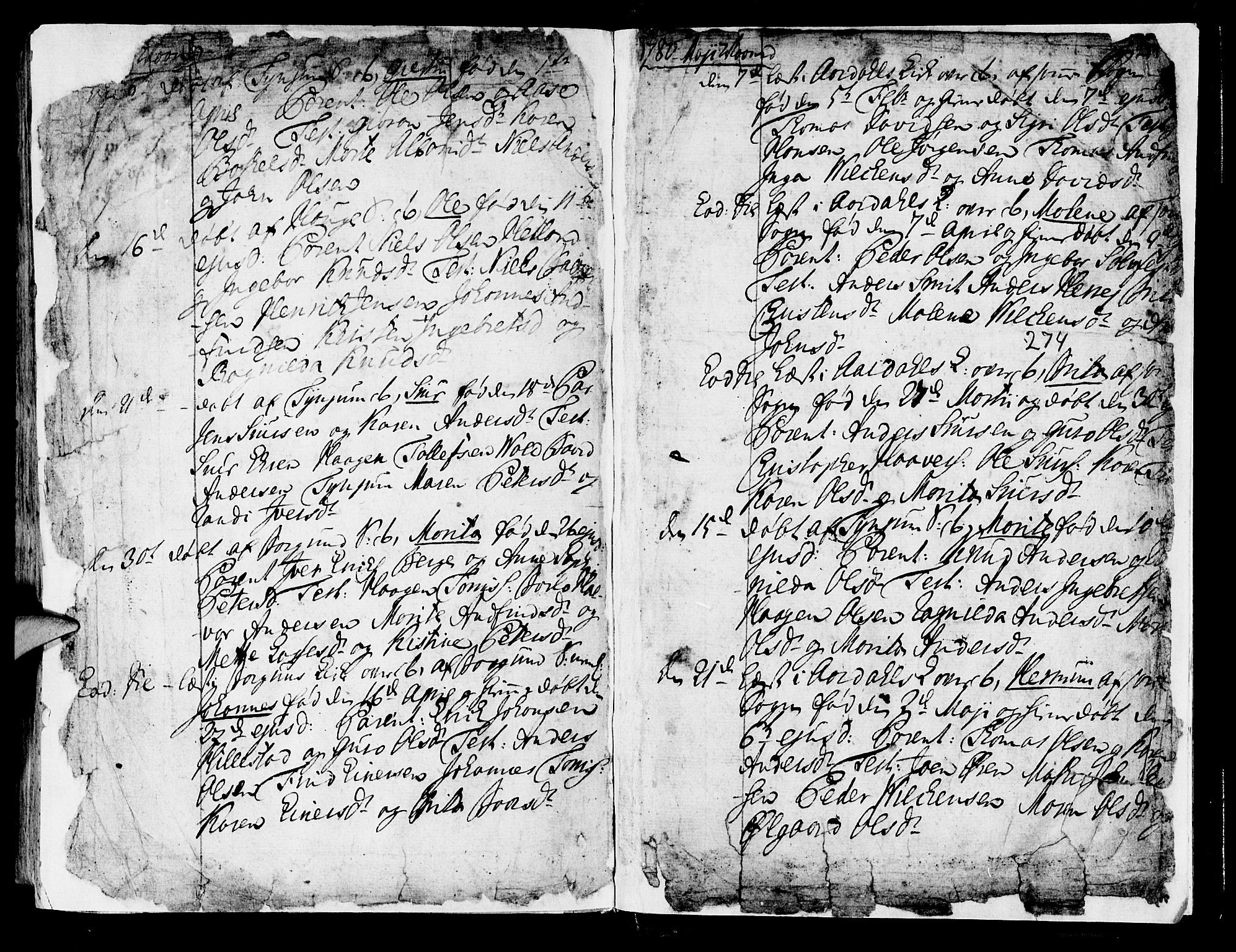 Lærdal sokneprestembete, SAB/A-81201: Parish register (official) no. A 2, 1752-1782, p. 274