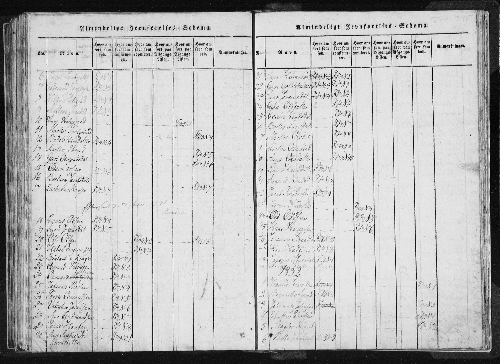Vikedal sokneprestkontor, SAST/A-101840/01/IV: Parish register (official) no. A 4, 1816-1850, p. 335