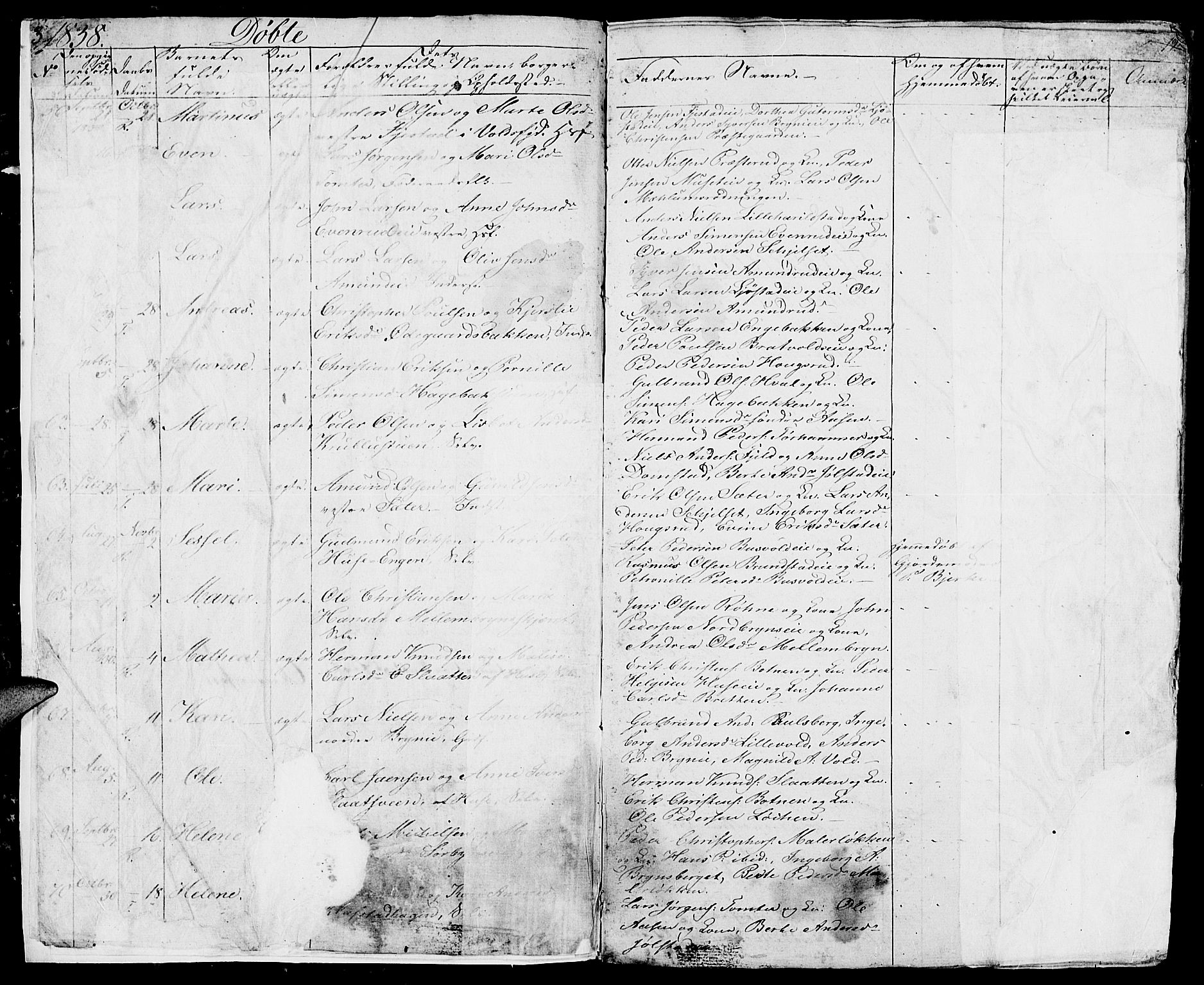 Romedal prestekontor, SAH/PREST-004/L/L0008: Parish register (copy) no. 8, 1837-1844, p. 3