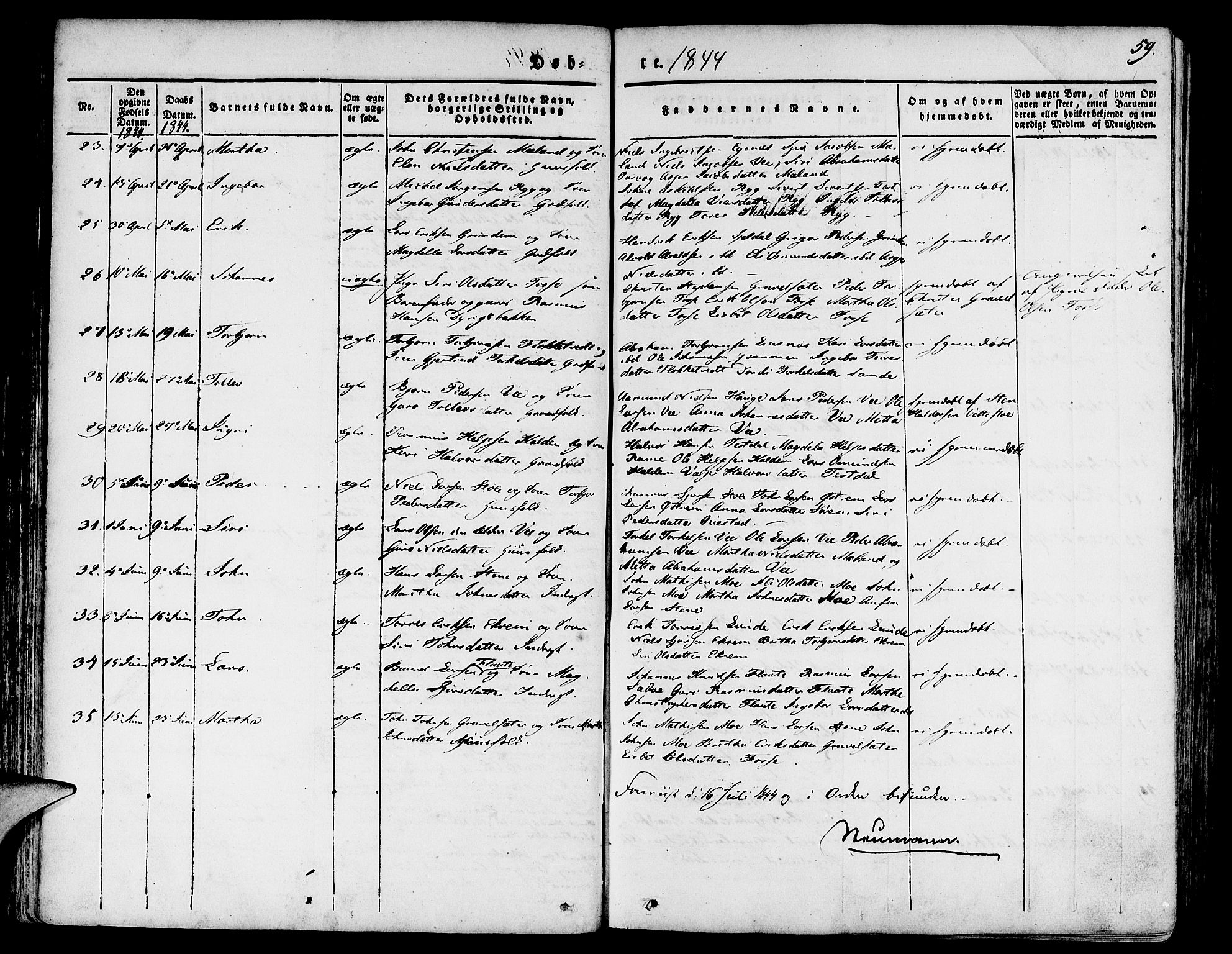 Etne sokneprestembete, AV/SAB-A-75001/H/Haa: Parish register (official) no. A 7, 1831-1847, p. 59