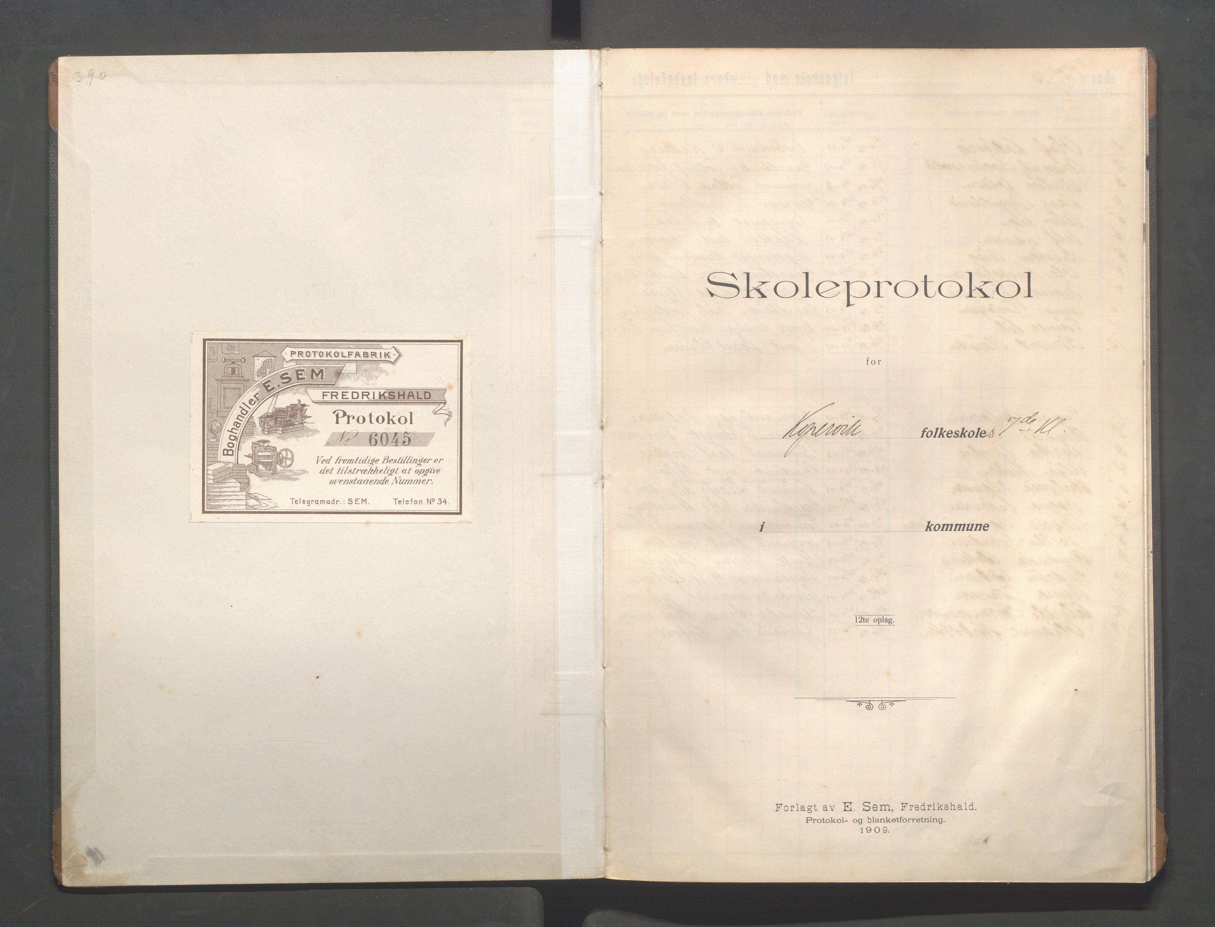 Kopervik Kommune - Kopervik skole, IKAR/K-102472/H/L0017: Skoleprotokoll 7.klasse, 1909-1915, p. 2