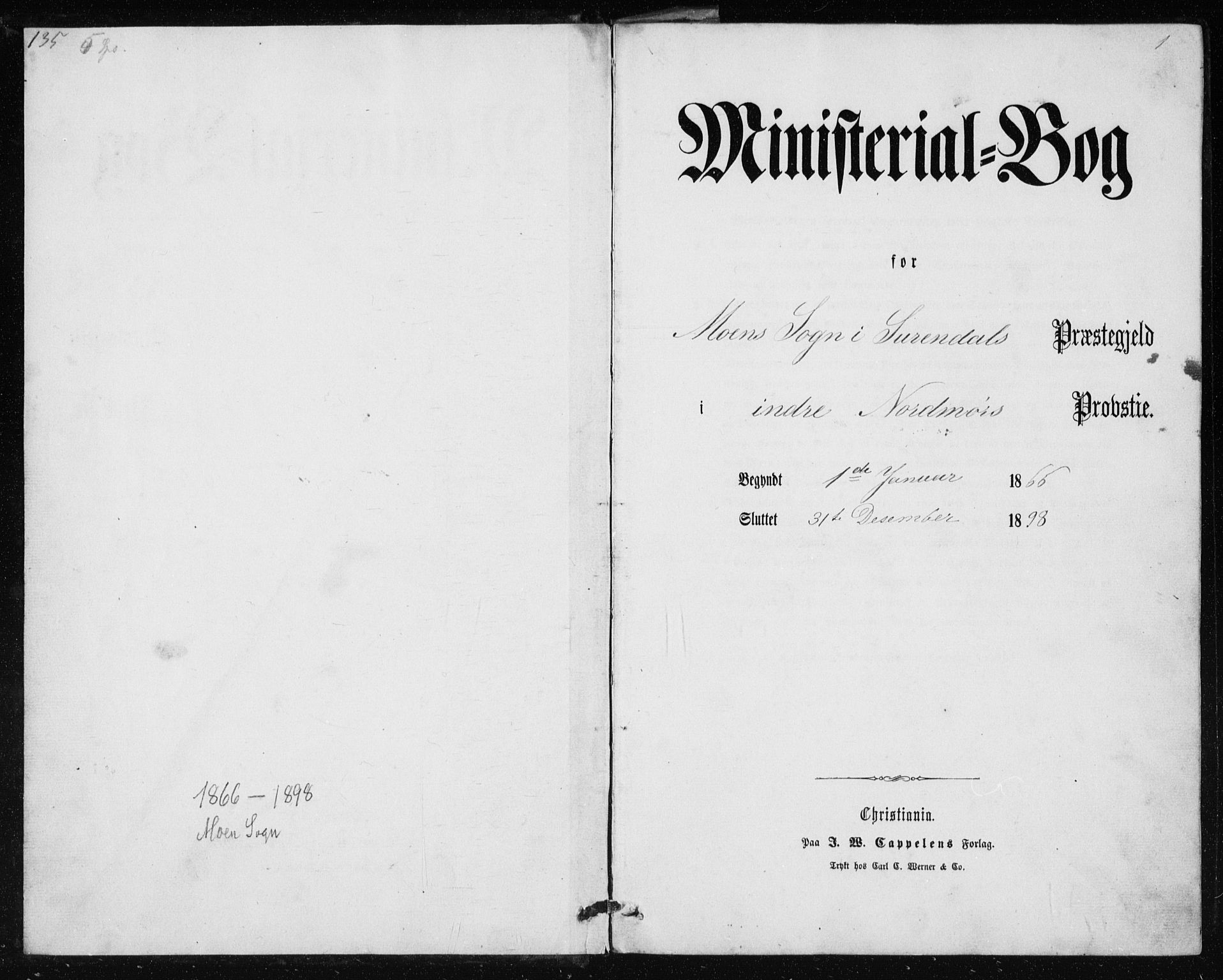 Ministerialprotokoller, klokkerbøker og fødselsregistre - Møre og Romsdal, AV/SAT-A-1454/597/L1064: Parish register (copy) no. 597C01, 1866-1898, p. 1