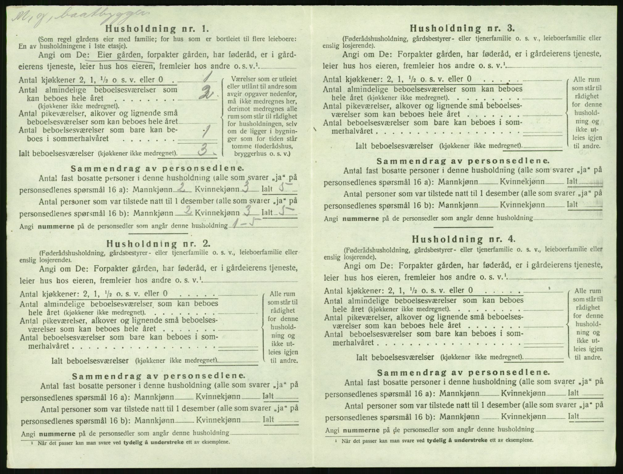 SAK, 1920 census for Øyestad, 1920, p. 979