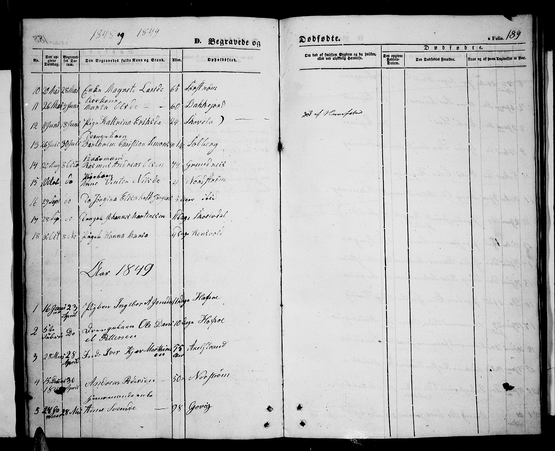 Tranøy sokneprestkontor, SATØ/S-1313/I/Ia/Iab/L0002klokker: Parish register (copy) no. 2, 1847-1860, p. 189