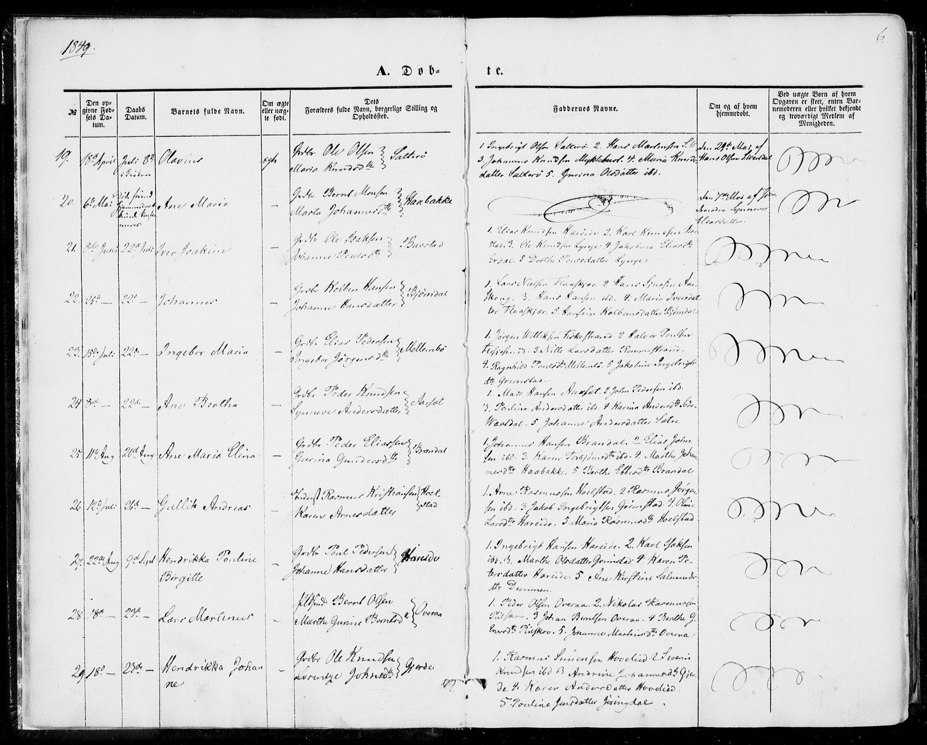 Ministerialprotokoller, klokkerbøker og fødselsregistre - Møre og Romsdal, AV/SAT-A-1454/510/L0121: Parish register (official) no. 510A01, 1848-1877, p. 6