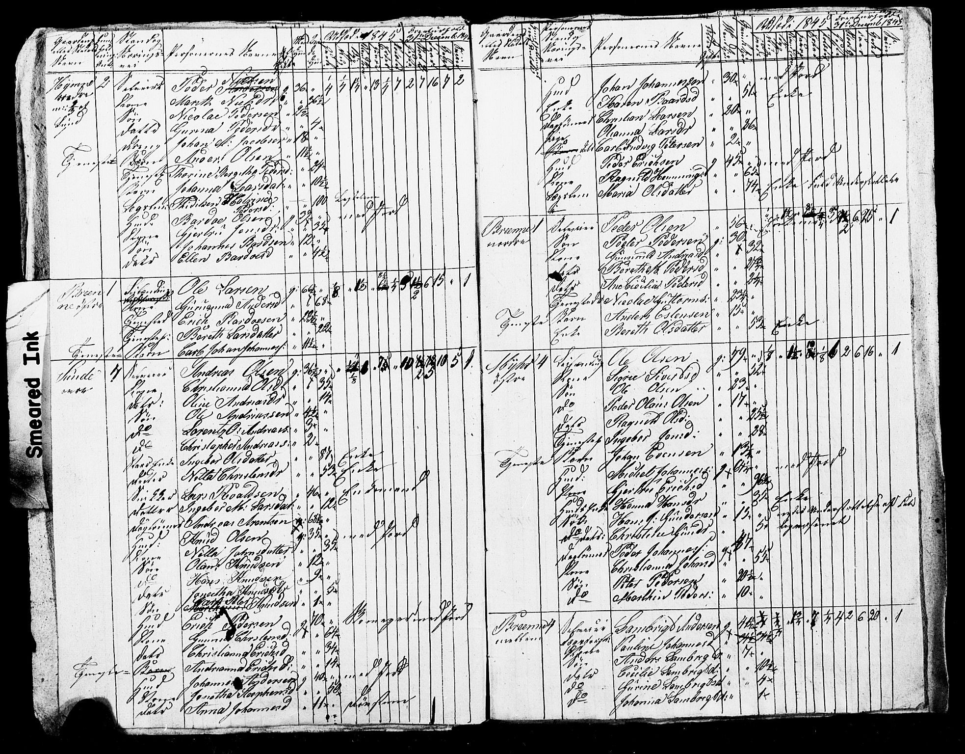 , Census 1845 for Skogn, 1845, p. 6