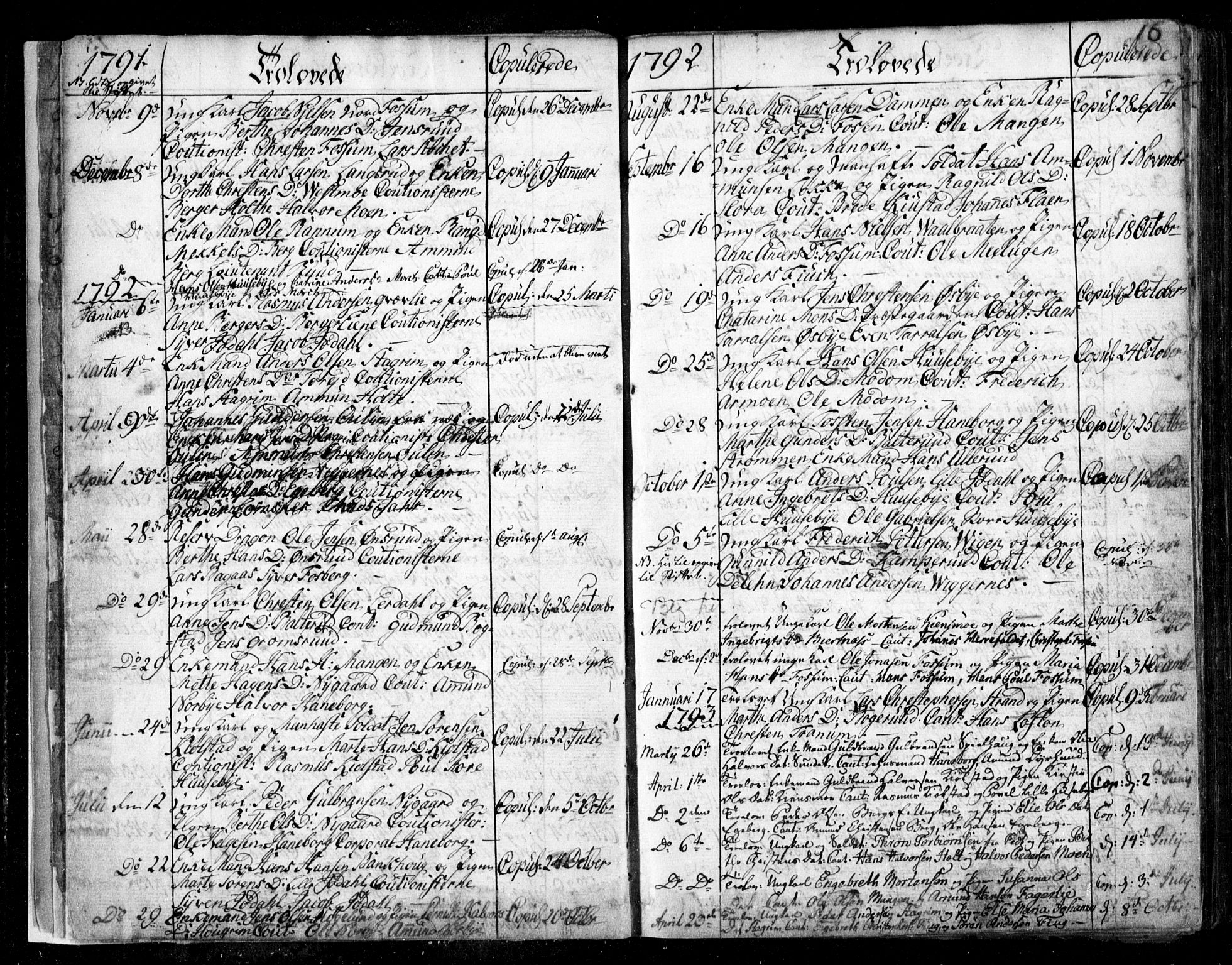 Aurskog prestekontor Kirkebøker, SAO/A-10304a/F/Fa/L0003: Parish register (official) no. I 3, 1767-1807, p. 16