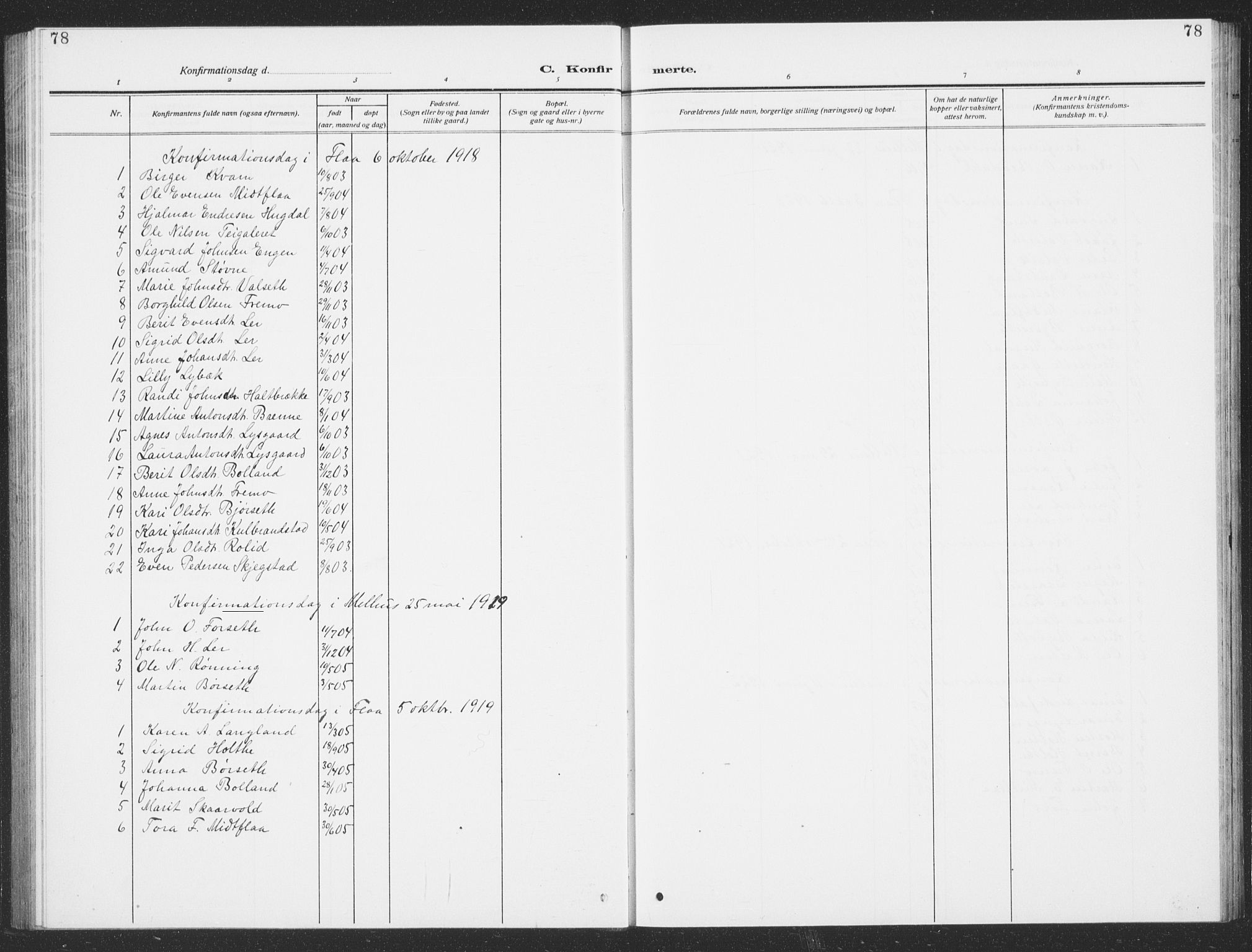 Ministerialprotokoller, klokkerbøker og fødselsregistre - Sør-Trøndelag, AV/SAT-A-1456/693/L1124: Parish register (copy) no. 693C05, 1911-1941, p. 78