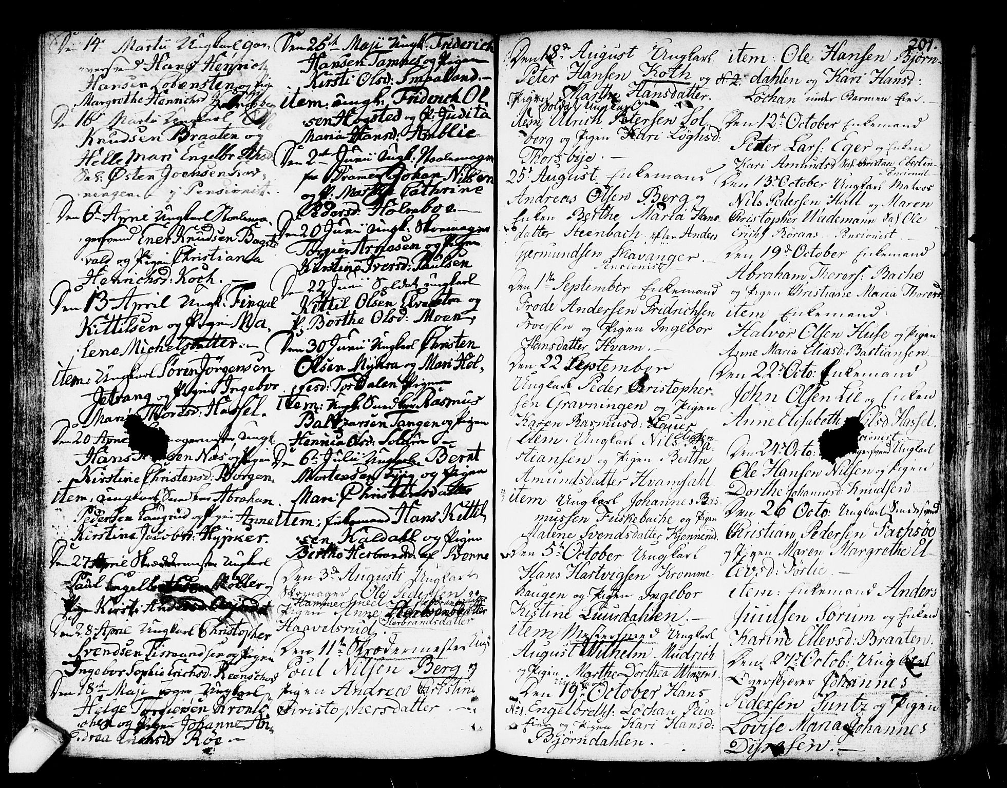 Kongsberg kirkebøker, SAKO/A-22/F/Fa/L0007: Parish register (official) no. I 7, 1795-1816, p. 201
