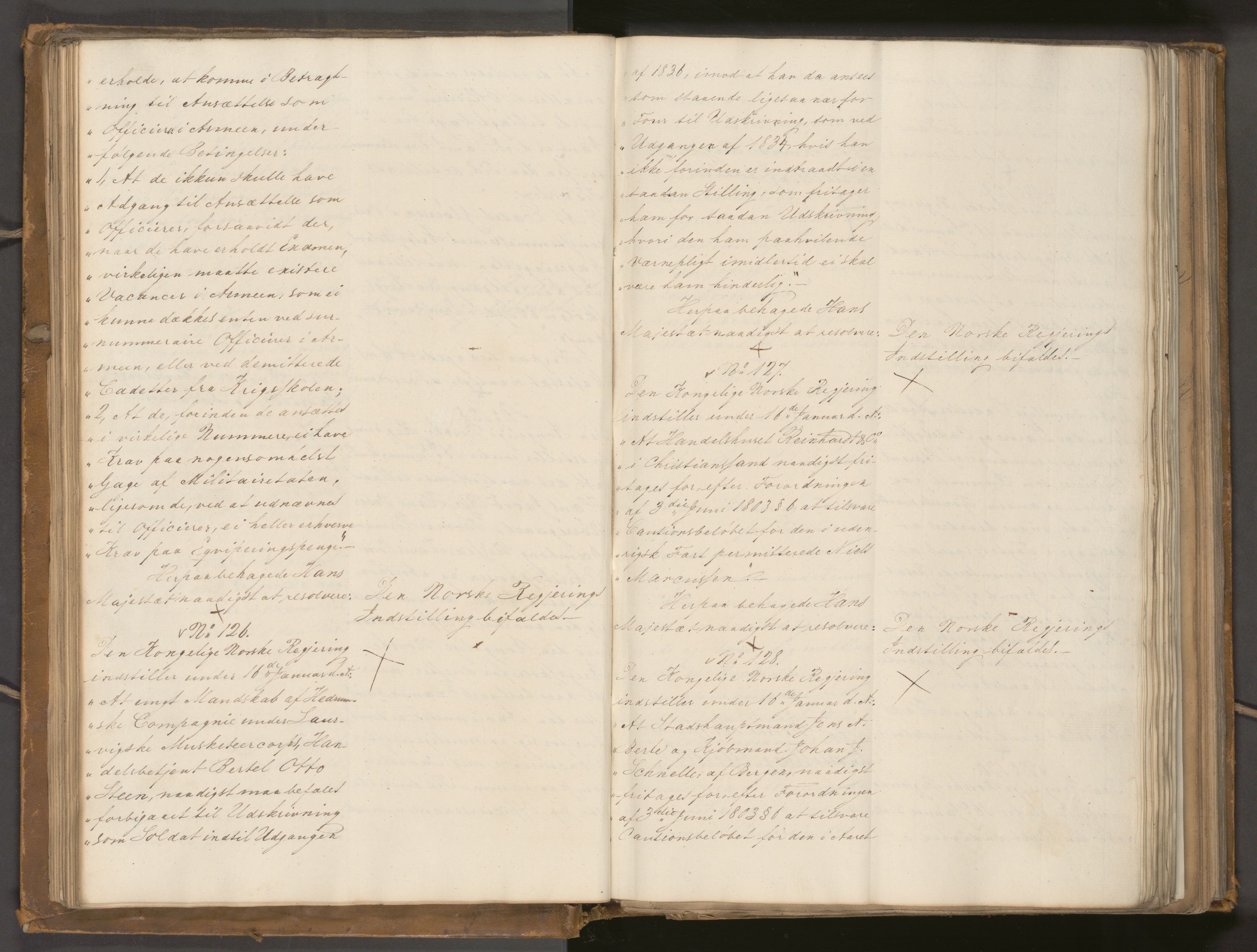 Statsrådssekretariatet, AV/RA-S-1001/A/Ab/L0040: Kgl. res. nr. 1-568, 1. halvår, 1835
