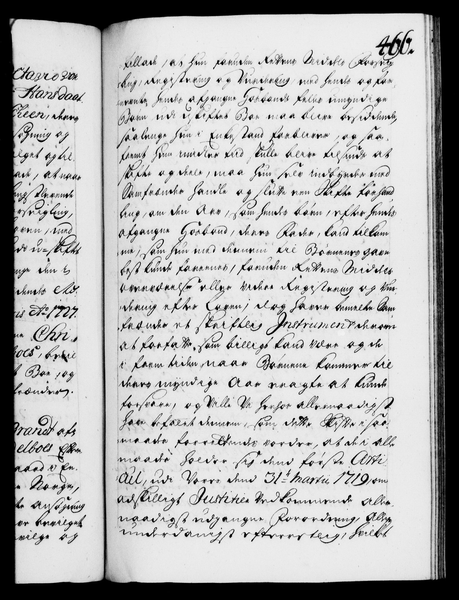 Danske Kanselli 1572-1799, AV/RA-EA-3023/F/Fc/Fca/Fcaa/L0025: Norske registre, 1726-1728, p. 466a