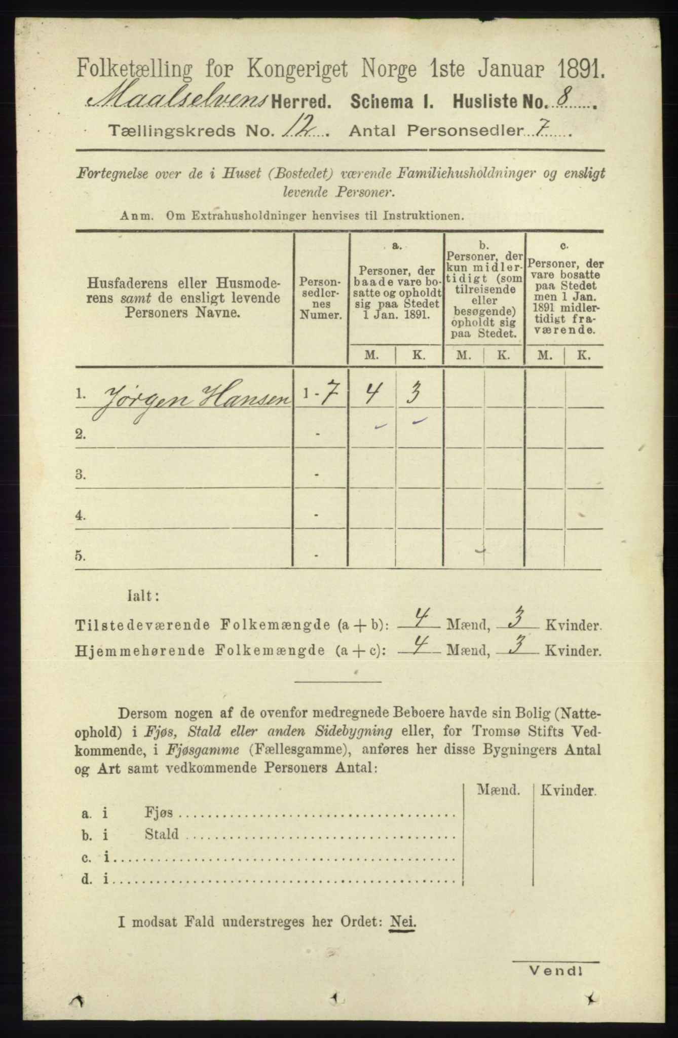 RA, 1891 census for 1924 Målselv, 1891, p. 3768