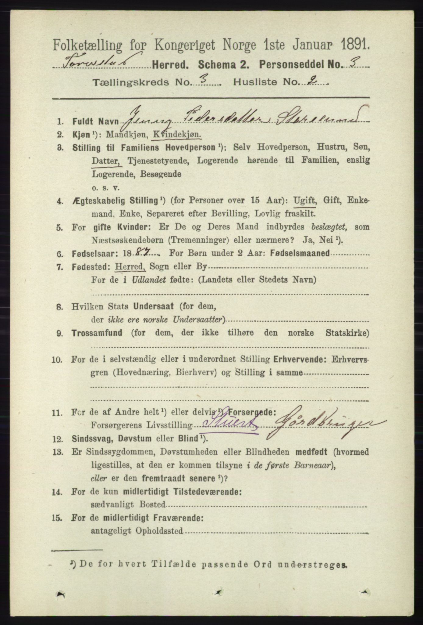 RA, 1891 census for 1152 Torvastad, 1891, p. 957