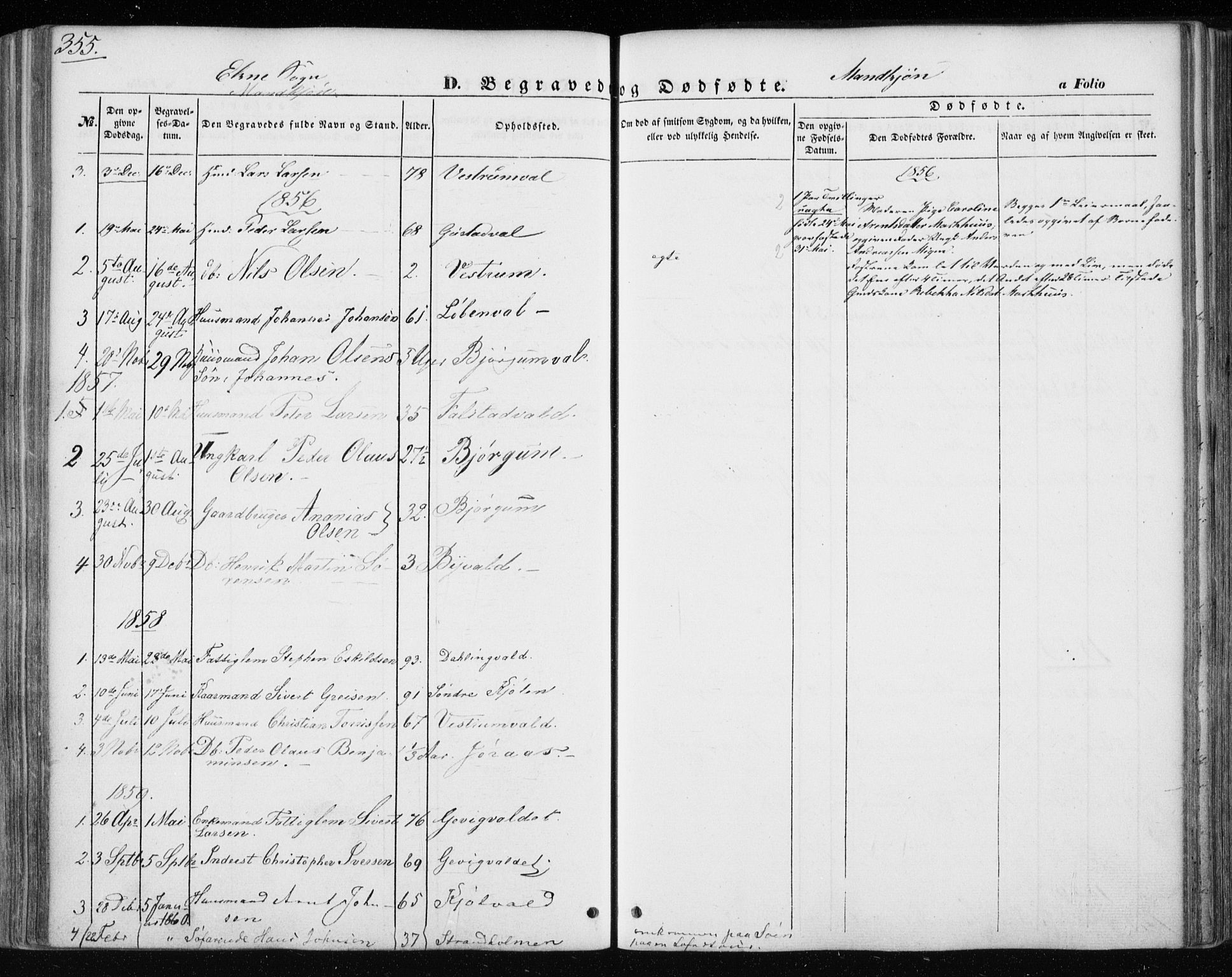 Ministerialprotokoller, klokkerbøker og fødselsregistre - Nord-Trøndelag, SAT/A-1458/717/L0154: Parish register (official) no. 717A07 /3, 1850-1862, p. 355