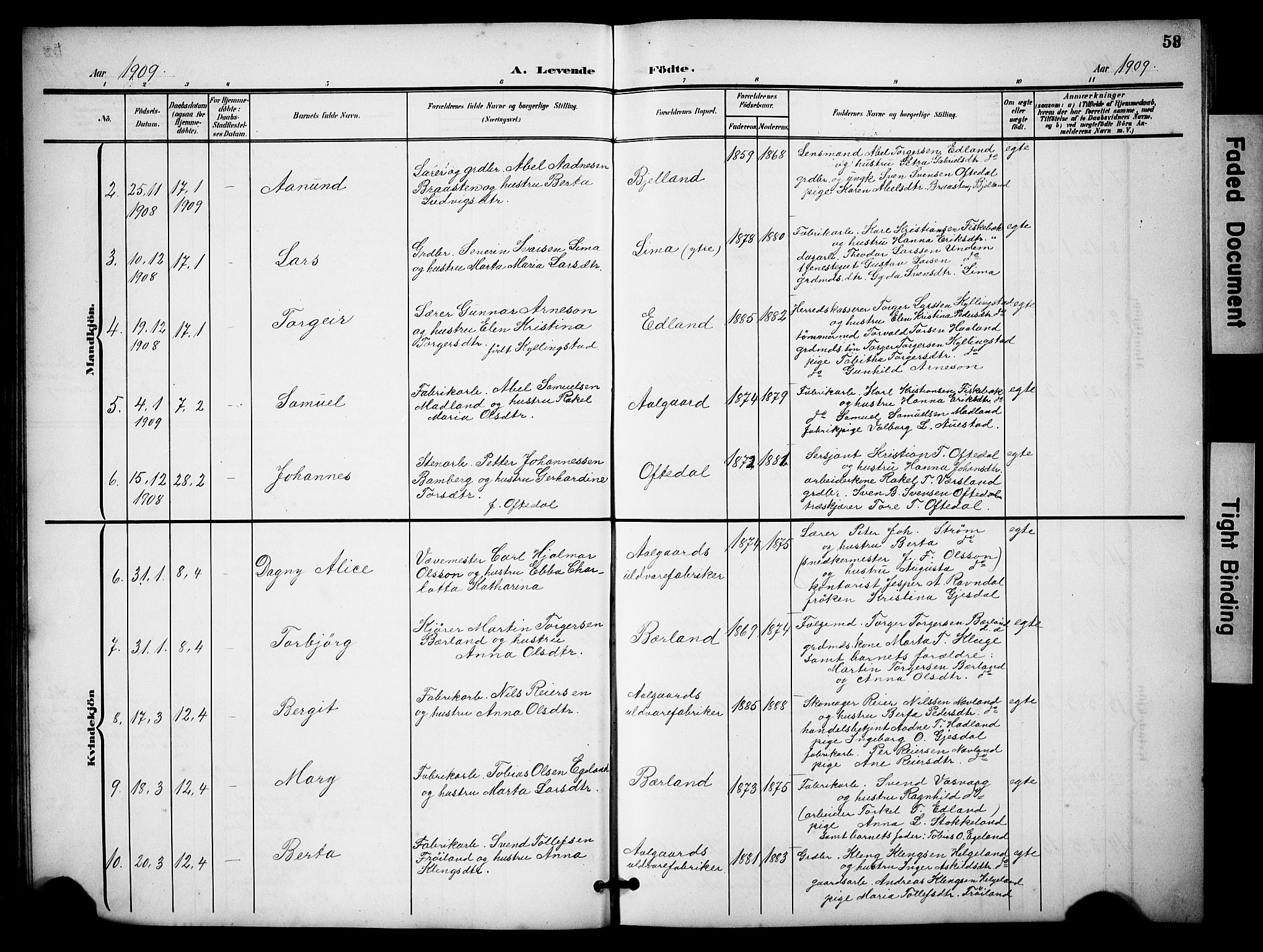 Lye sokneprestkontor, AV/SAST-A-101794/001/30BB/L0009: Parish register (copy) no. B 9, 1902-1923, p. 53