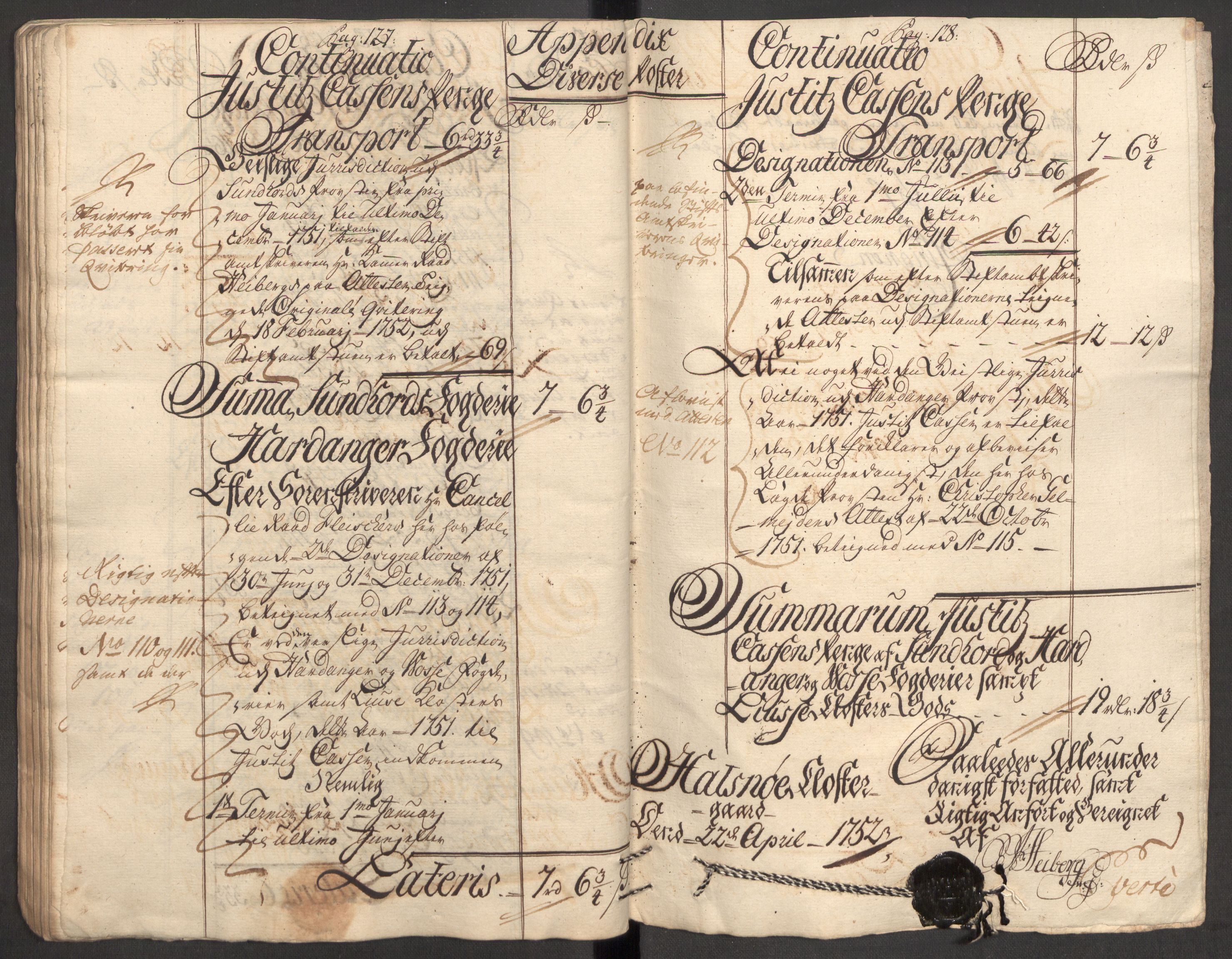 Rentekammeret inntil 1814, Reviderte regnskaper, Fogderegnskap, RA/EA-4092/R48/L3056: Fogderegnskap Sunnhordland og Hardanger, 1751, p. 68