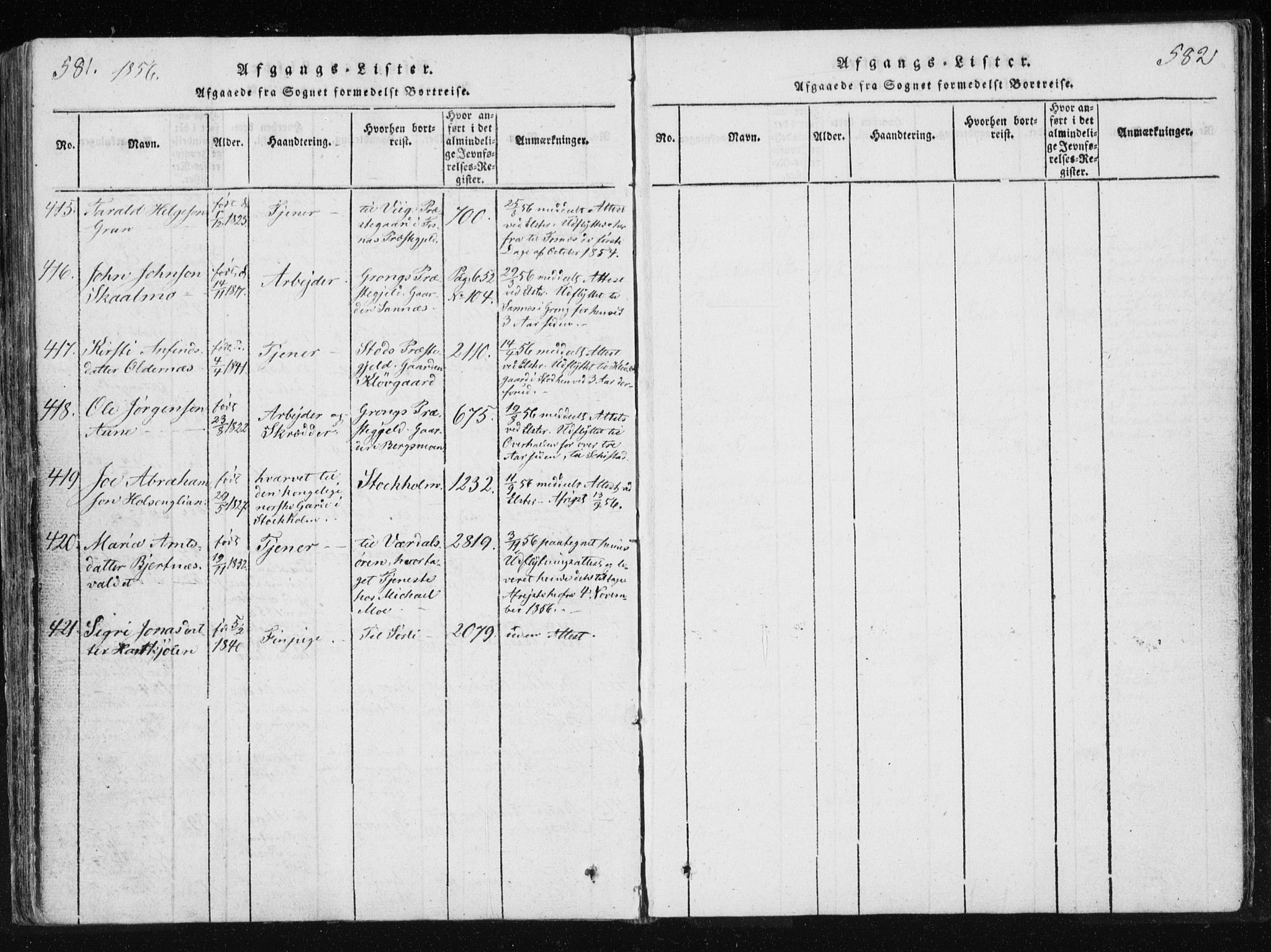 Ministerialprotokoller, klokkerbøker og fødselsregistre - Nord-Trøndelag, SAT/A-1458/749/L0469: Parish register (official) no. 749A03, 1817-1857, p. 581-582