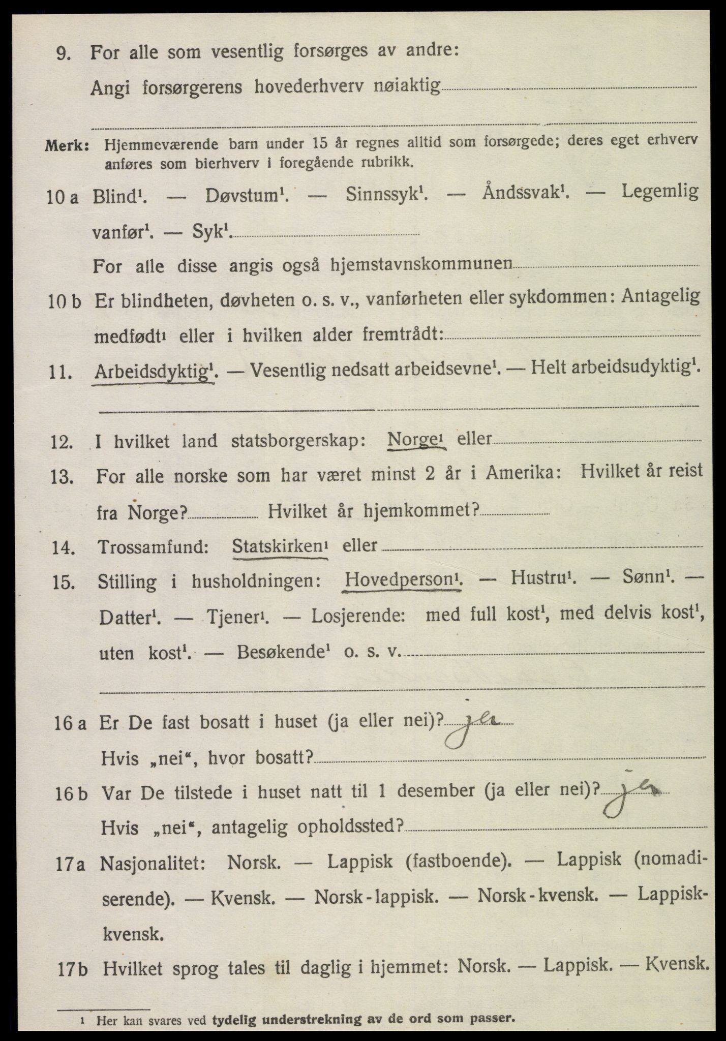 SAT, 1920 census for Ogndal, 1920, p. 1800