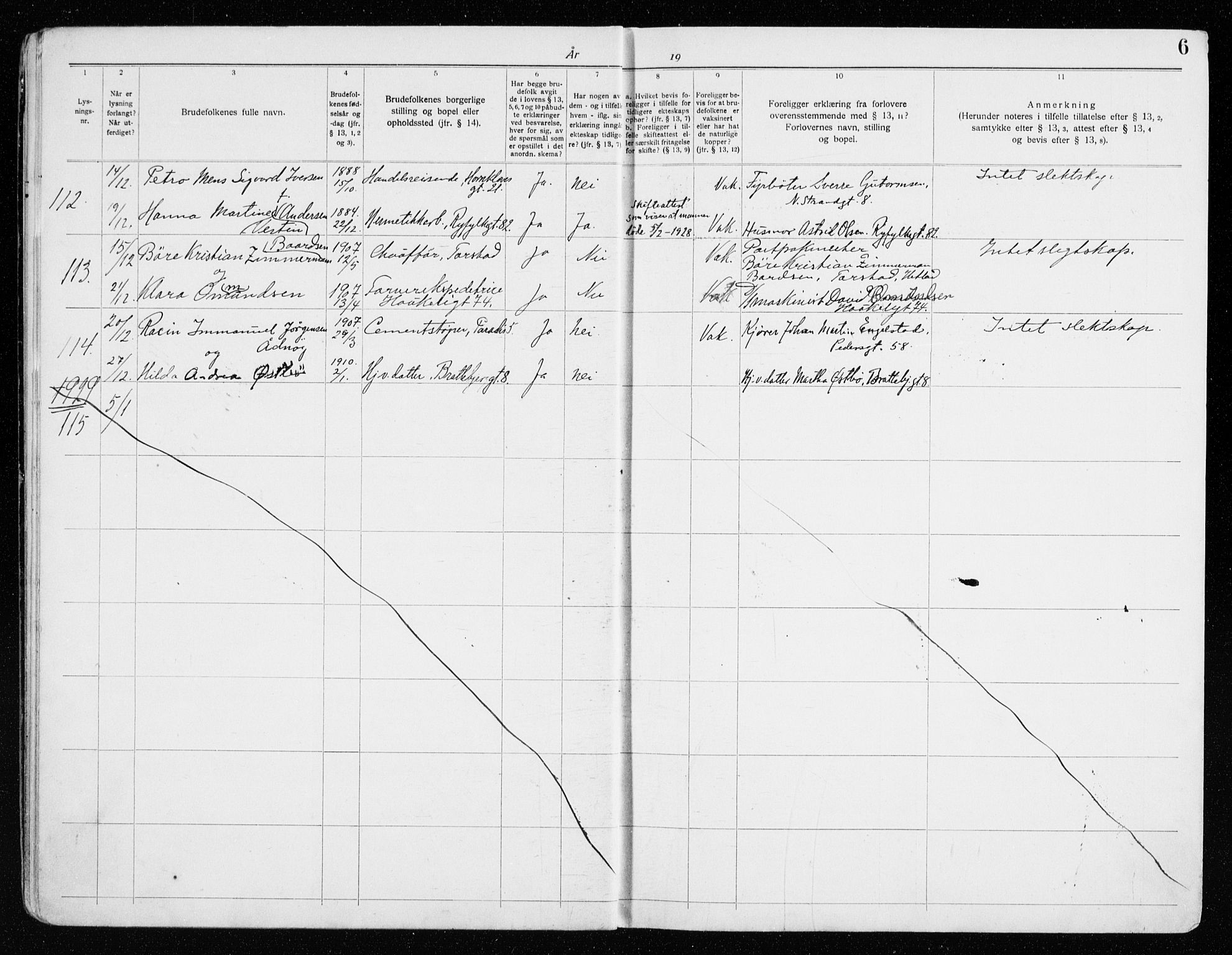 St. Johannes sokneprestkontor, AV/SAST-A-101814/001/70/705BA/L0005: Banns register no. 5, 1928-1936, p. 6