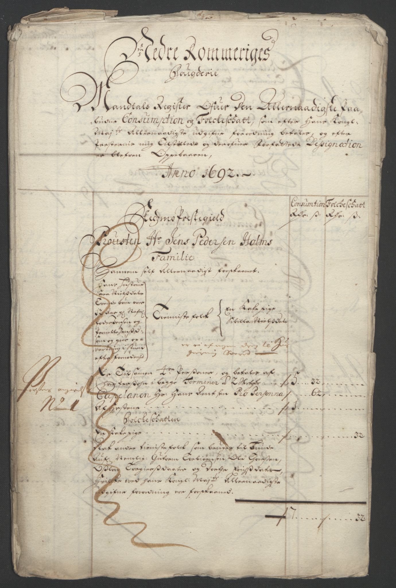 Rentekammeret inntil 1814, Reviderte regnskaper, Fogderegnskap, RA/EA-4092/R11/L0577: Fogderegnskap Nedre Romerike, 1692, p. 167