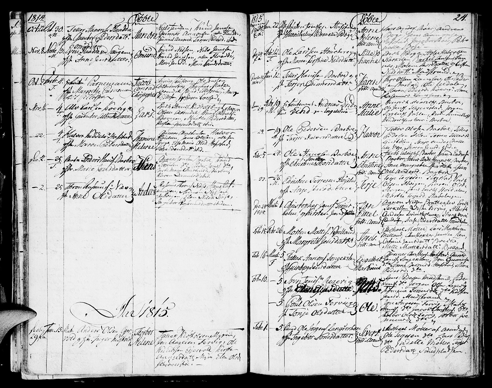 Austre Moland sokneprestkontor, SAK/1111-0001/F/Fa/Faa/L0003: Parish register (official) no. A 3, 1808-1815, p. 24