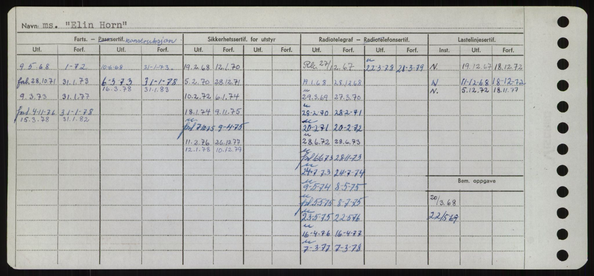 Sjøfartsdirektoratet med forløpere, Skipsmålingen, RA/S-1627/H/Hd/L0009: Fartøy, E, p. 310