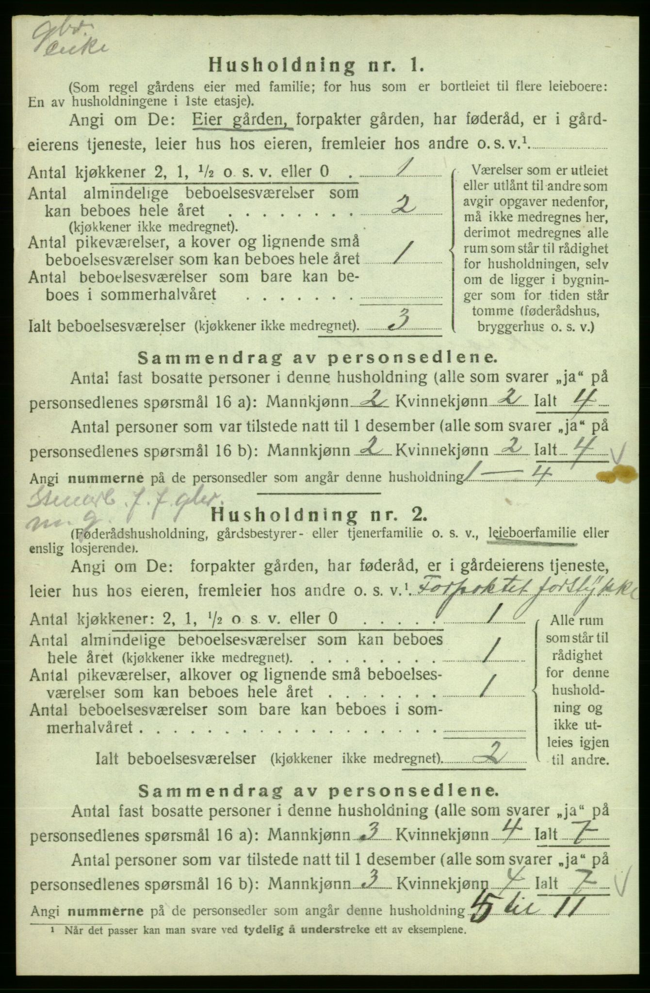 SAB, 1920 census for Skånevik, 1920, p. 1167