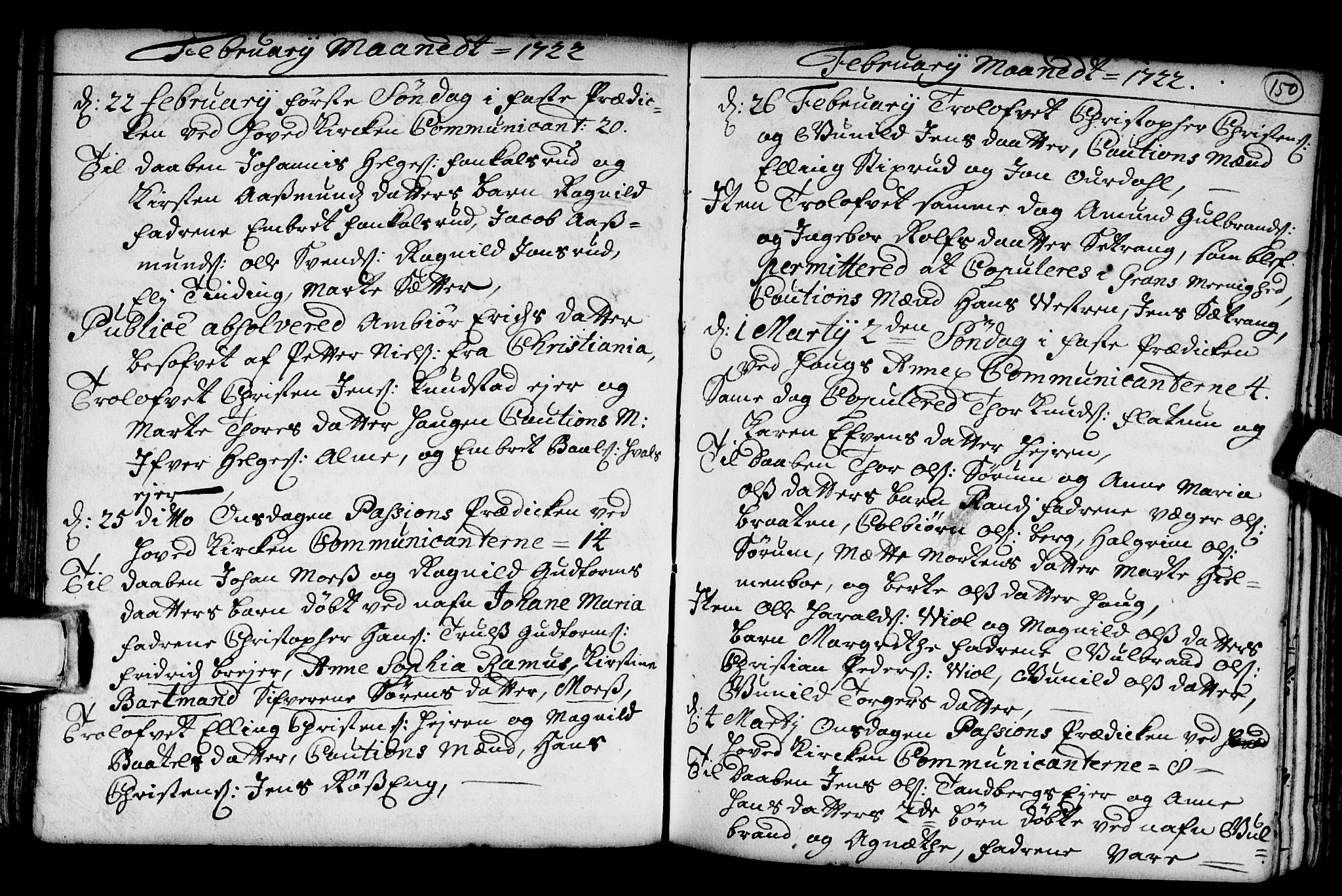 Norderhov kirkebøker, AV/SAKO-A-237/G/Ga/L0001: Parish register (copy) no. I 1, 1717-1725, p. 150