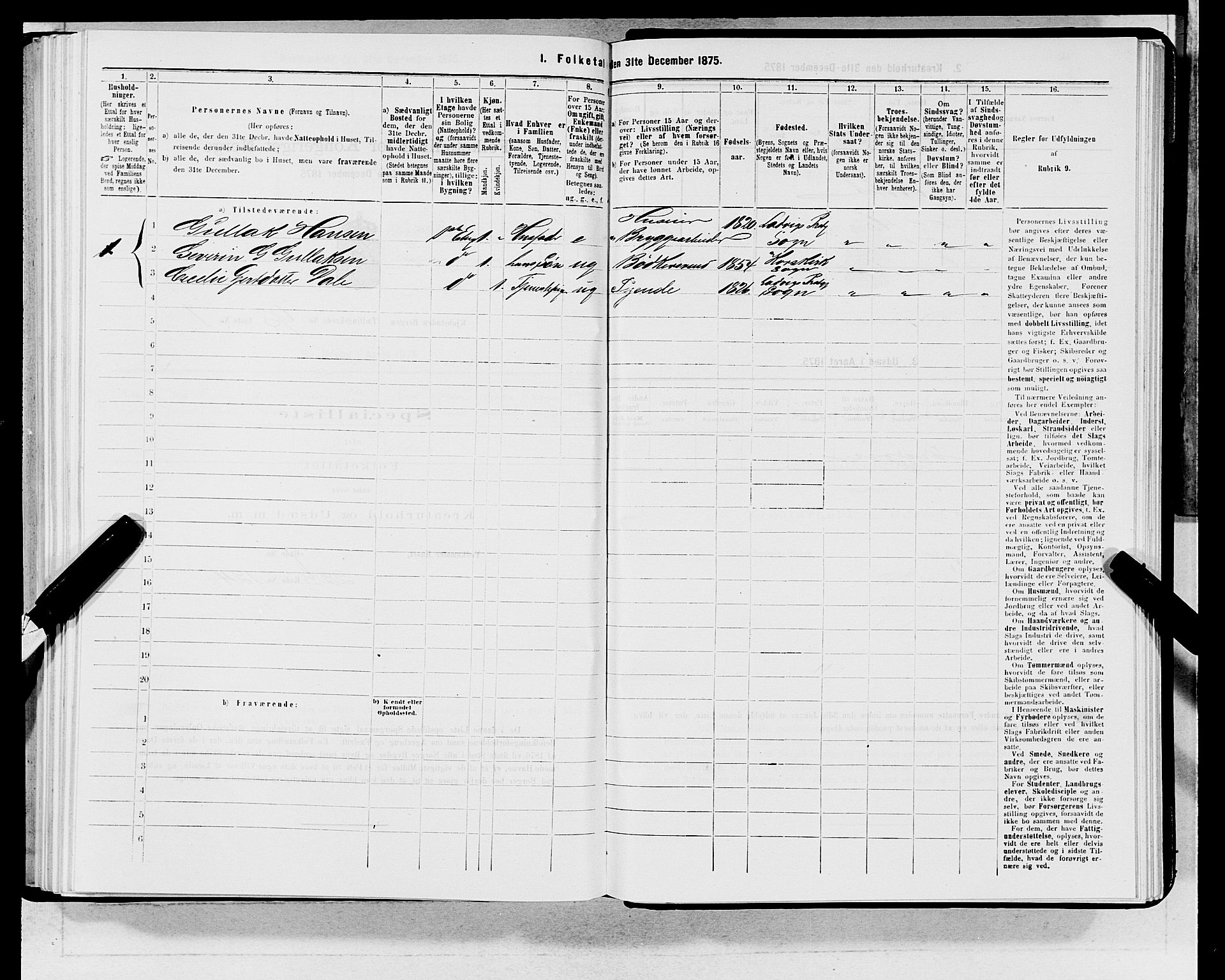 SAB, 1875 census for 1301 Bergen, 1875, p. 5105