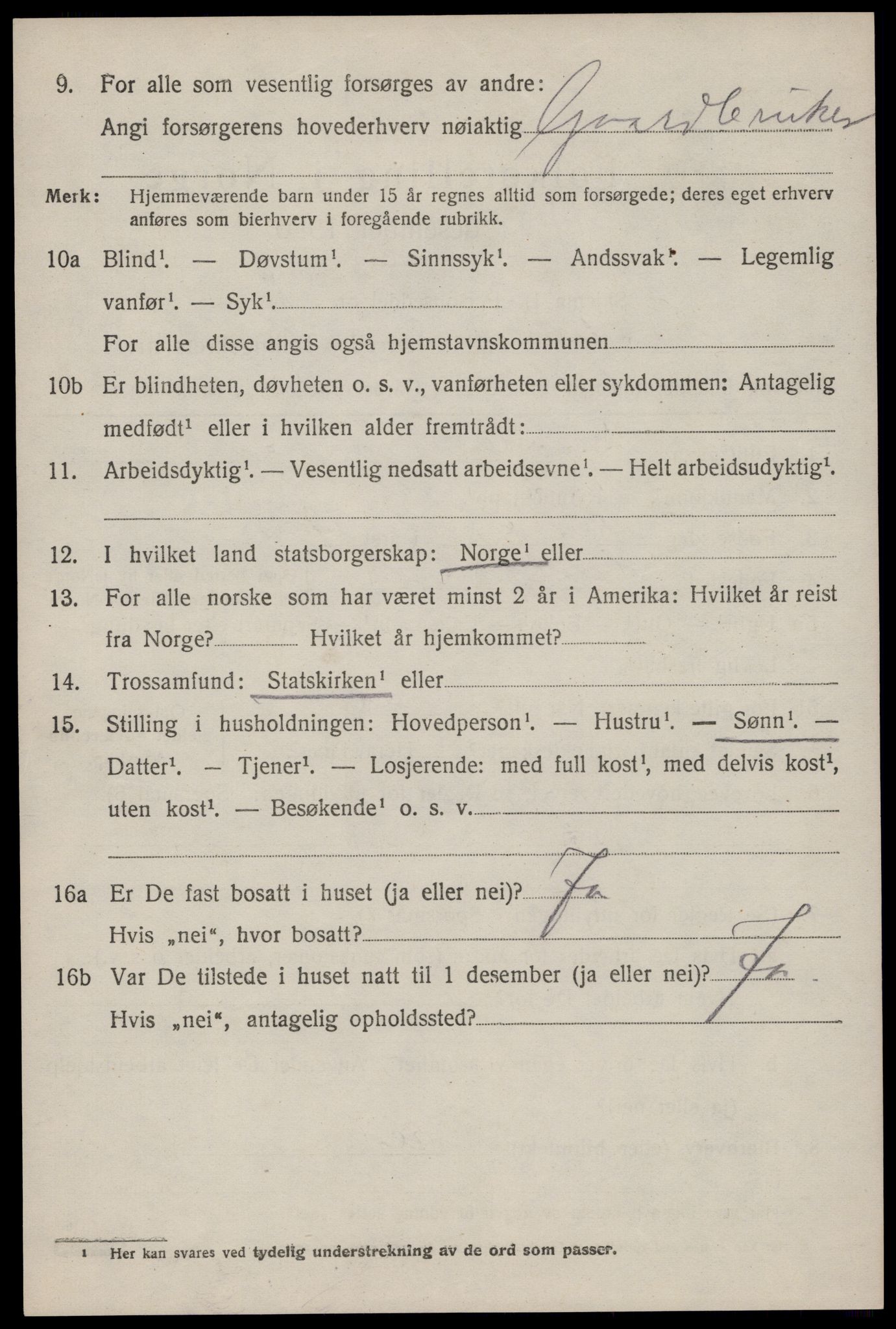 SAST, 1920 census for Håland, 1920, p. 6702