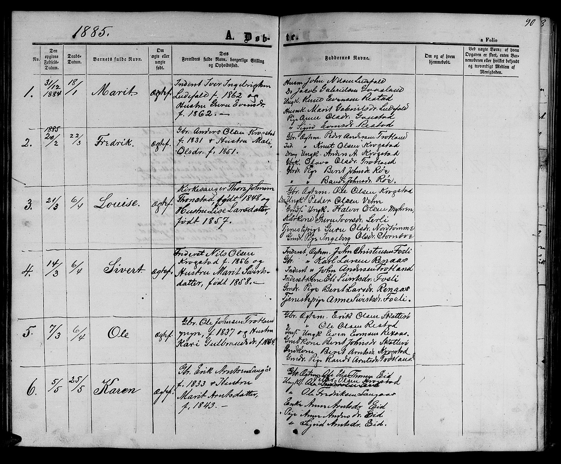 Ministerialprotokoller, klokkerbøker og fødselsregistre - Sør-Trøndelag, SAT/A-1456/694/L1131: Parish register (copy) no. 694C03, 1858-1886, p. 90