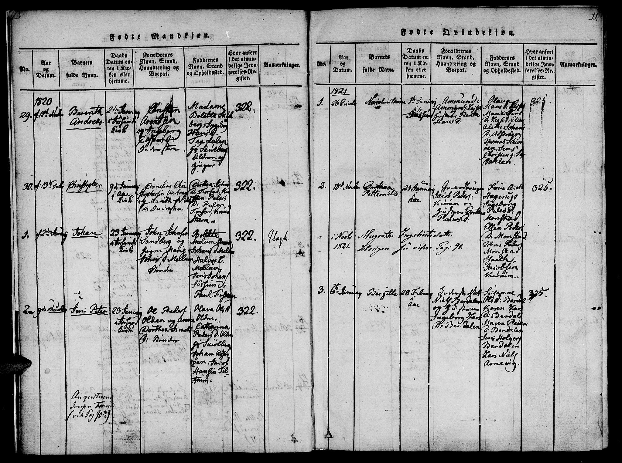 Ministerialprotokoller, klokkerbøker og fødselsregistre - Sør-Trøndelag, SAT/A-1456/655/L0675: Parish register (official) no. 655A04, 1818-1830, p. 11